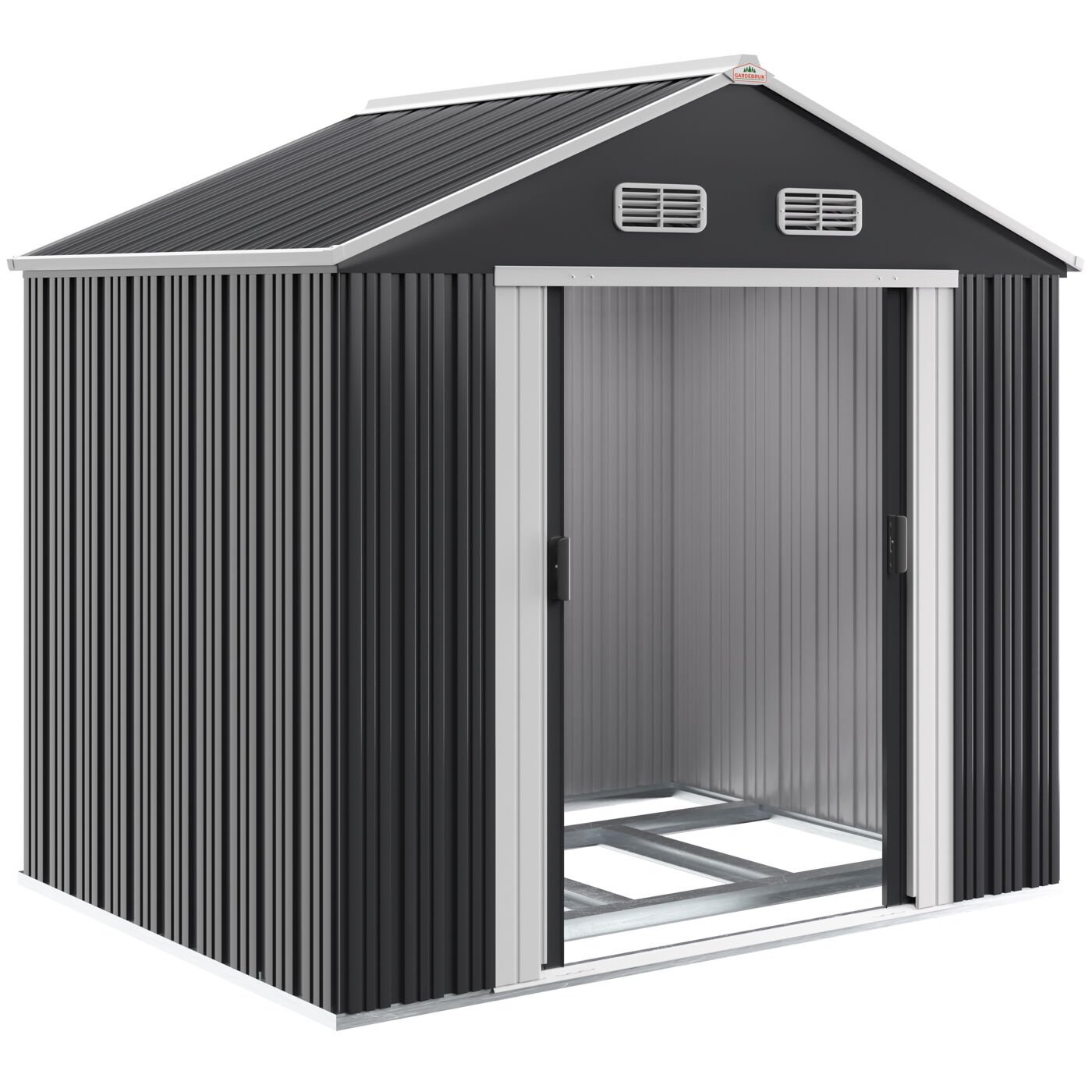 Geräteschuppen Anthrazit Metall 260x205x180cm
