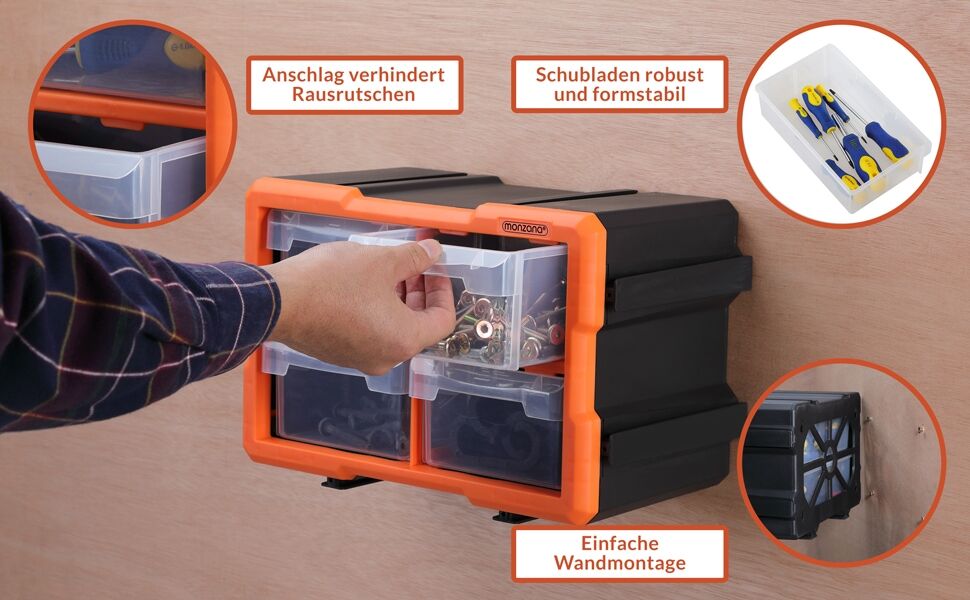 Sortimentskasten MW1804 29,5x16x19,5cm 8 Fächer