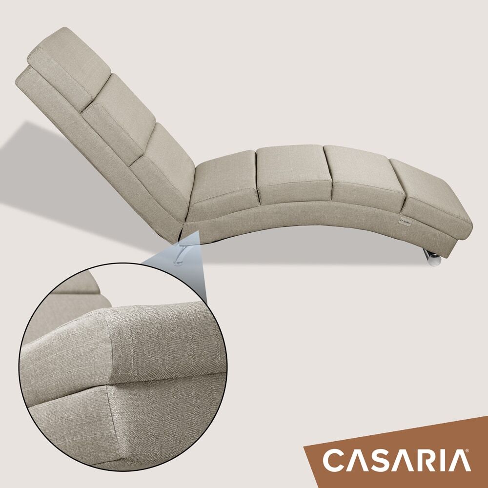 Relaxliege London Sand Webstoff