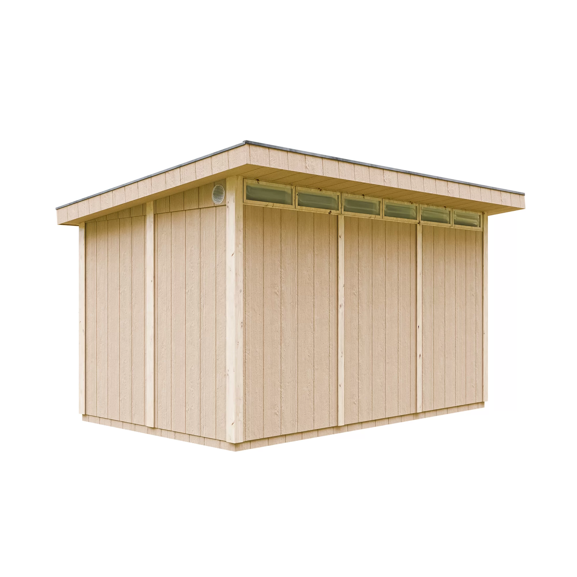 Pultdach Gartenhaus Norge 7 mit LP® SmartSide® M904A – 368 x 236 cm – 9 m2