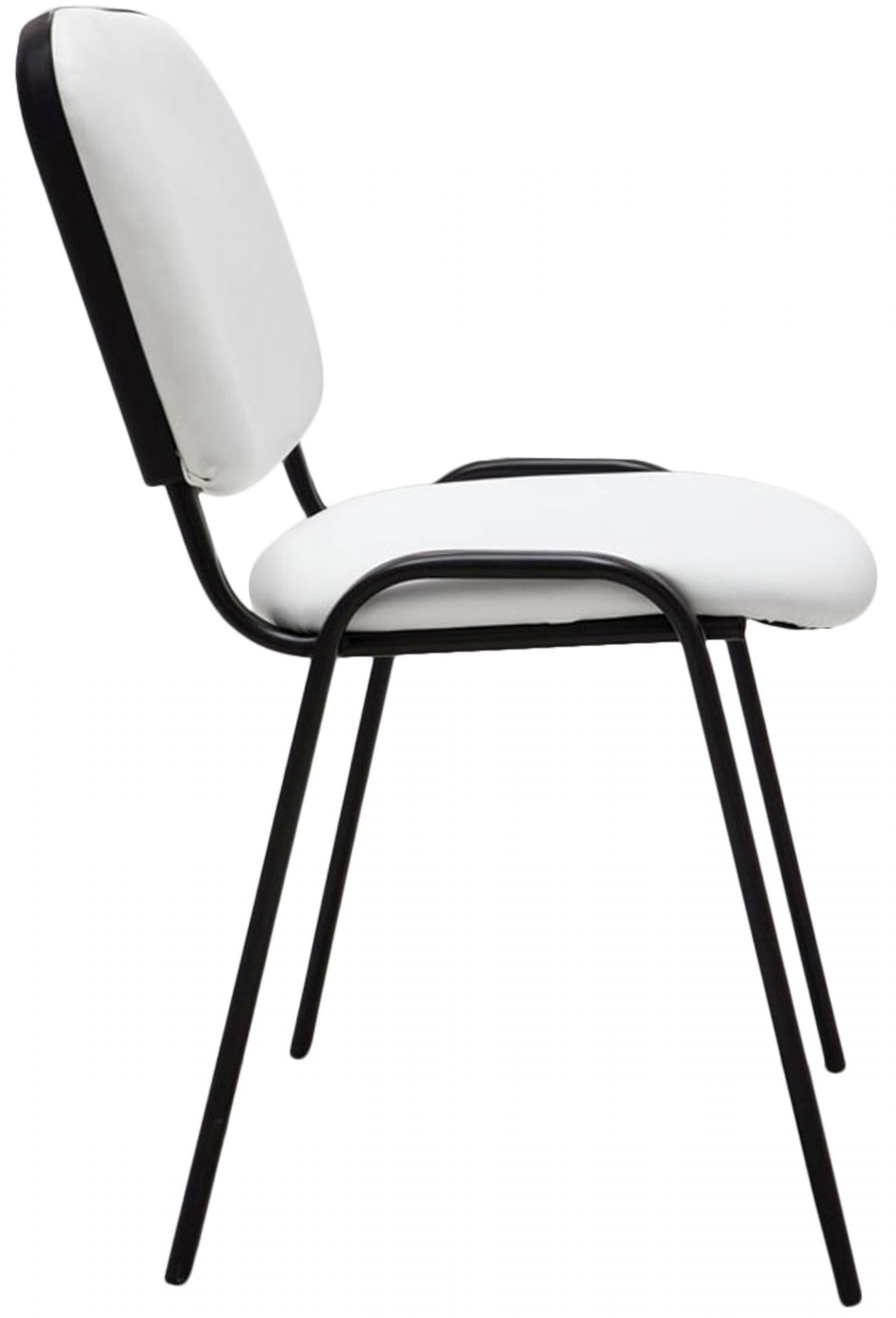 Besucherstuhl Ken Kunstleder, weiß