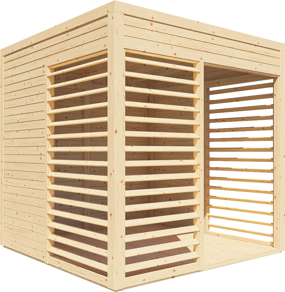 Gartenhaus Modern Art 1 naturbelassen 226 x 234 cm