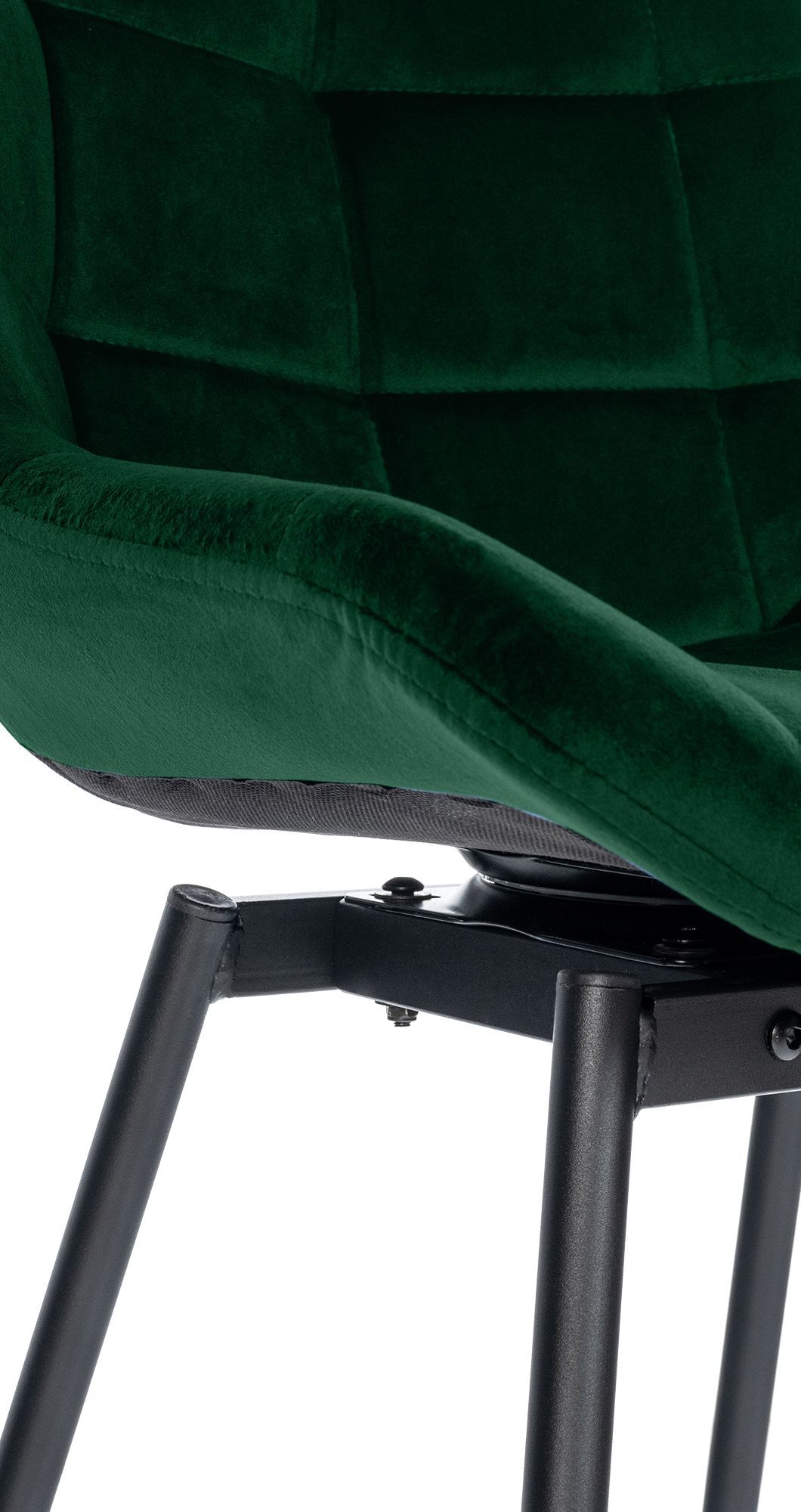 4er Set Barhocker Weston Schwenkbar Samt, dunkelgrün