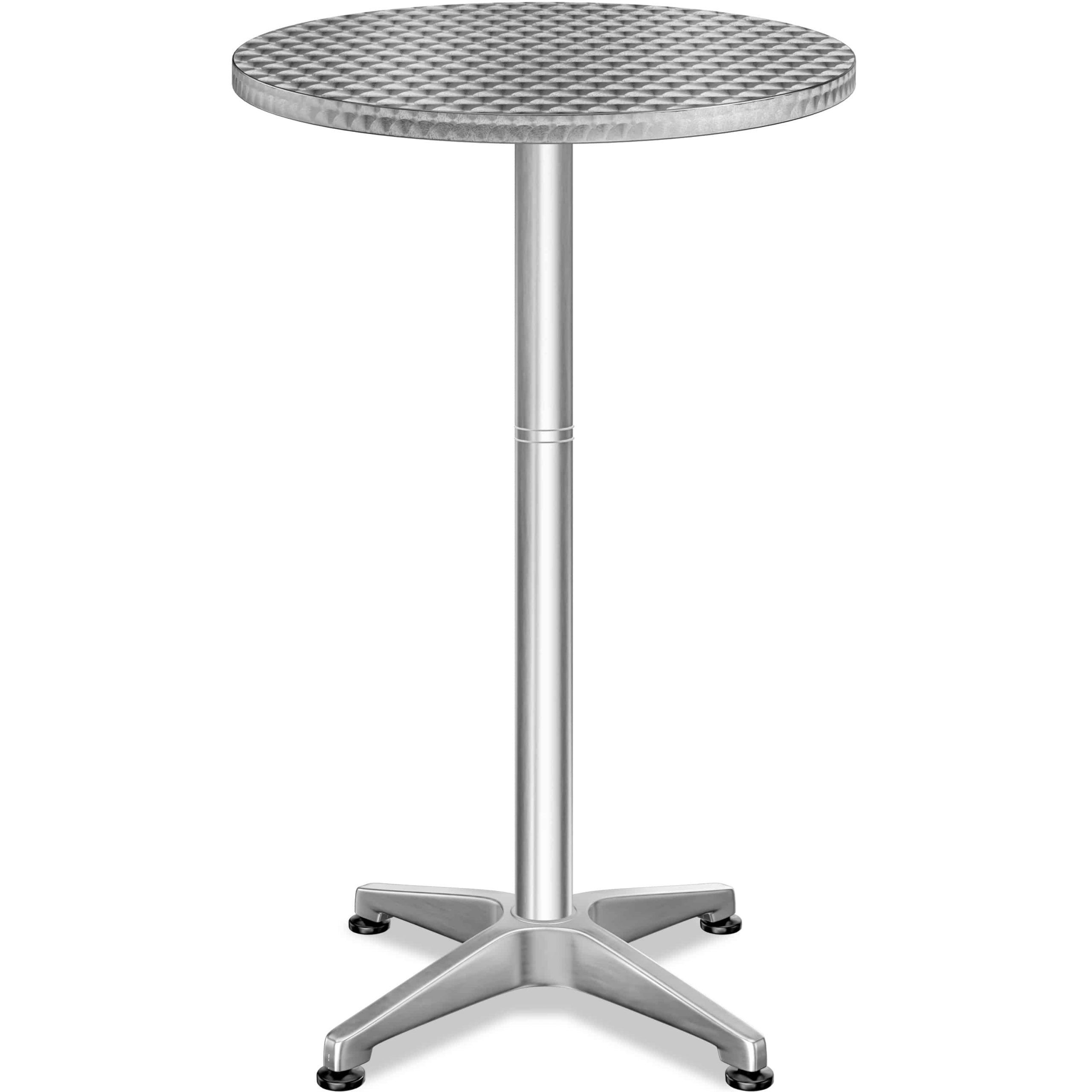 Stehtisch Ø60cm Alu höhenverstellbar Silber