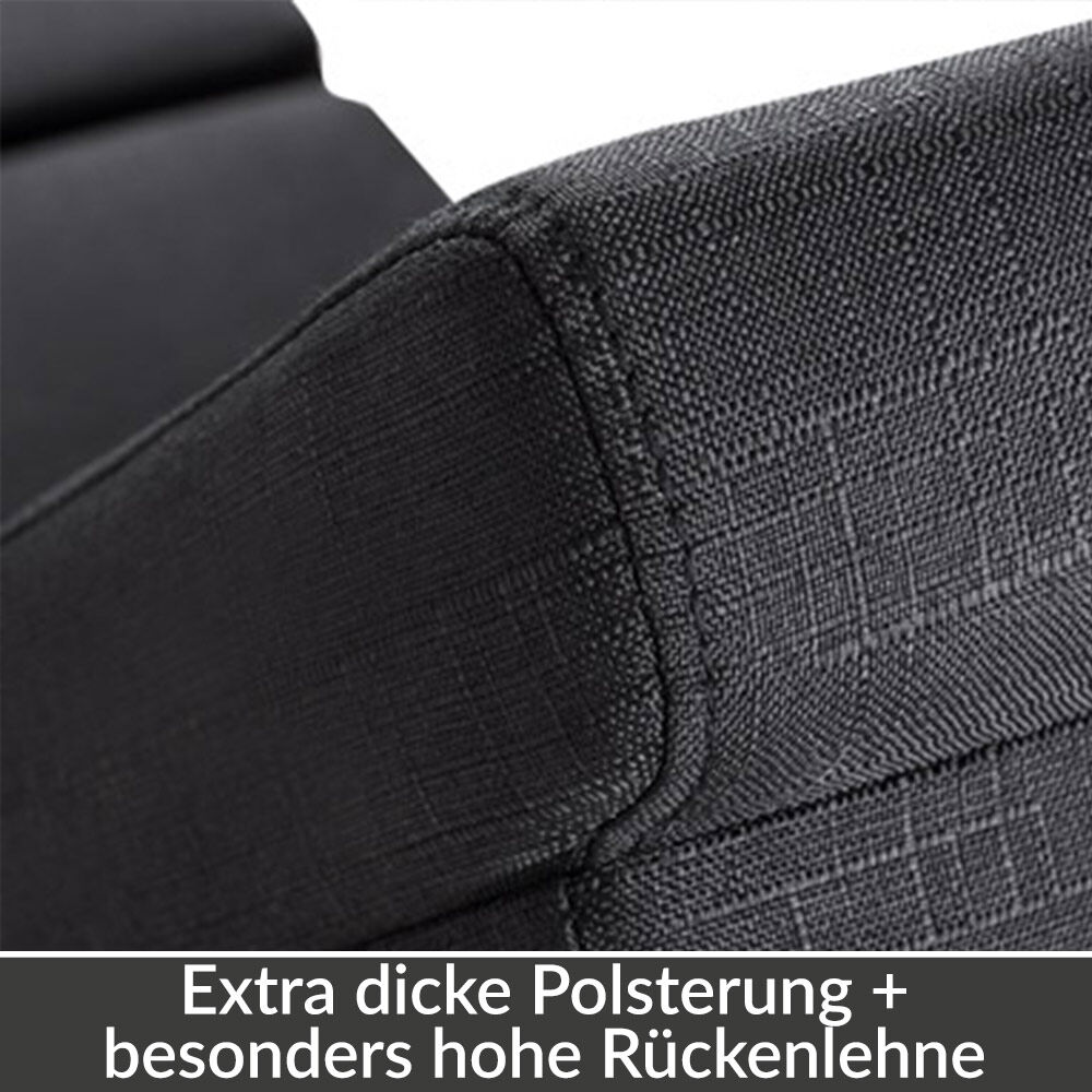 Relaxliege London Anthrazit mit Massage- + Heizfunktion