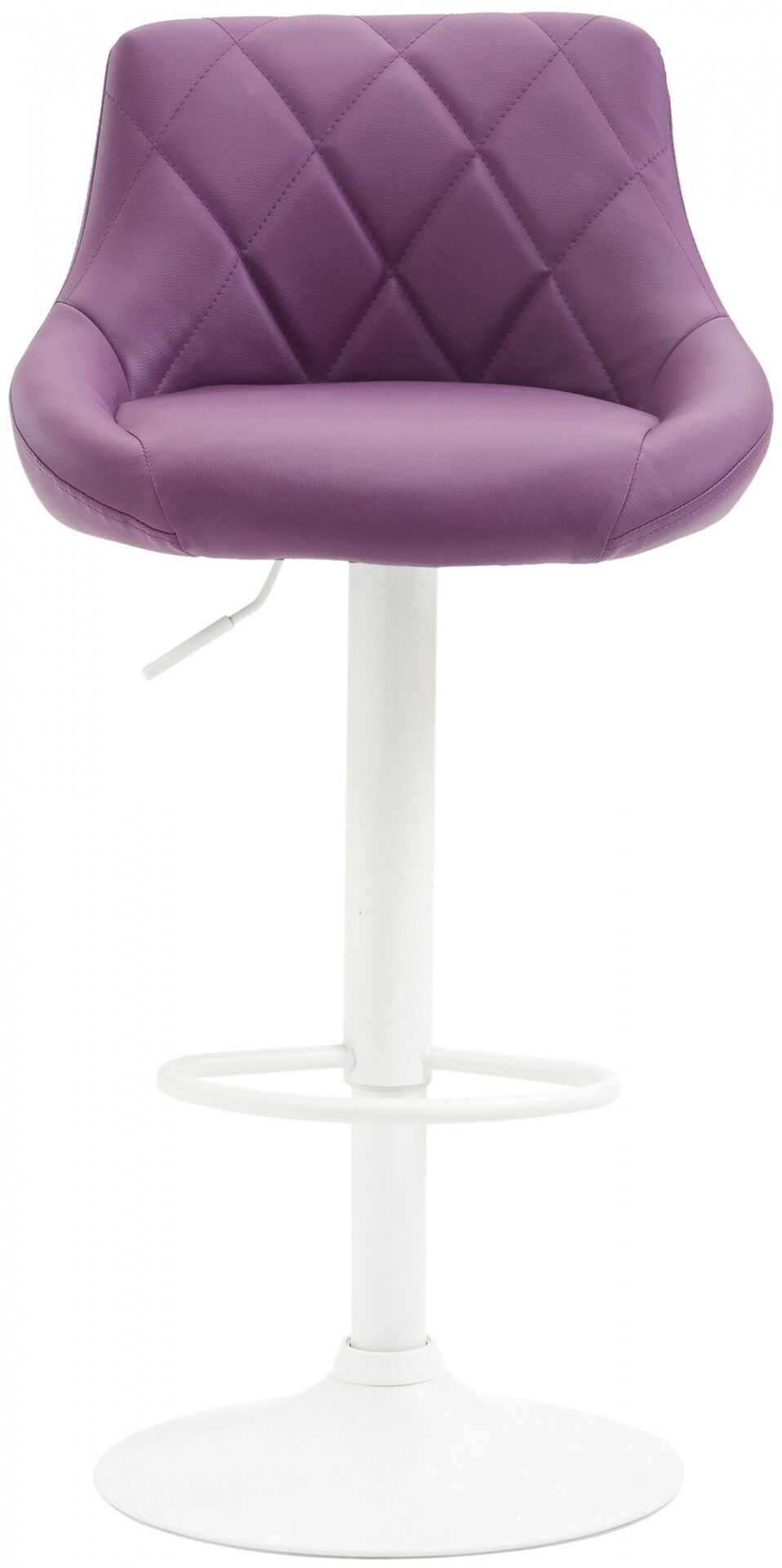 Barhocker Lazio Kunstleder weiß, lila