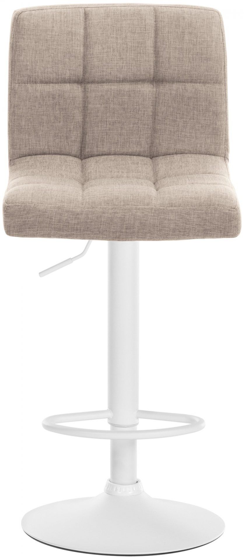 2er Set Barhocker Calma Stoff weiß, creme