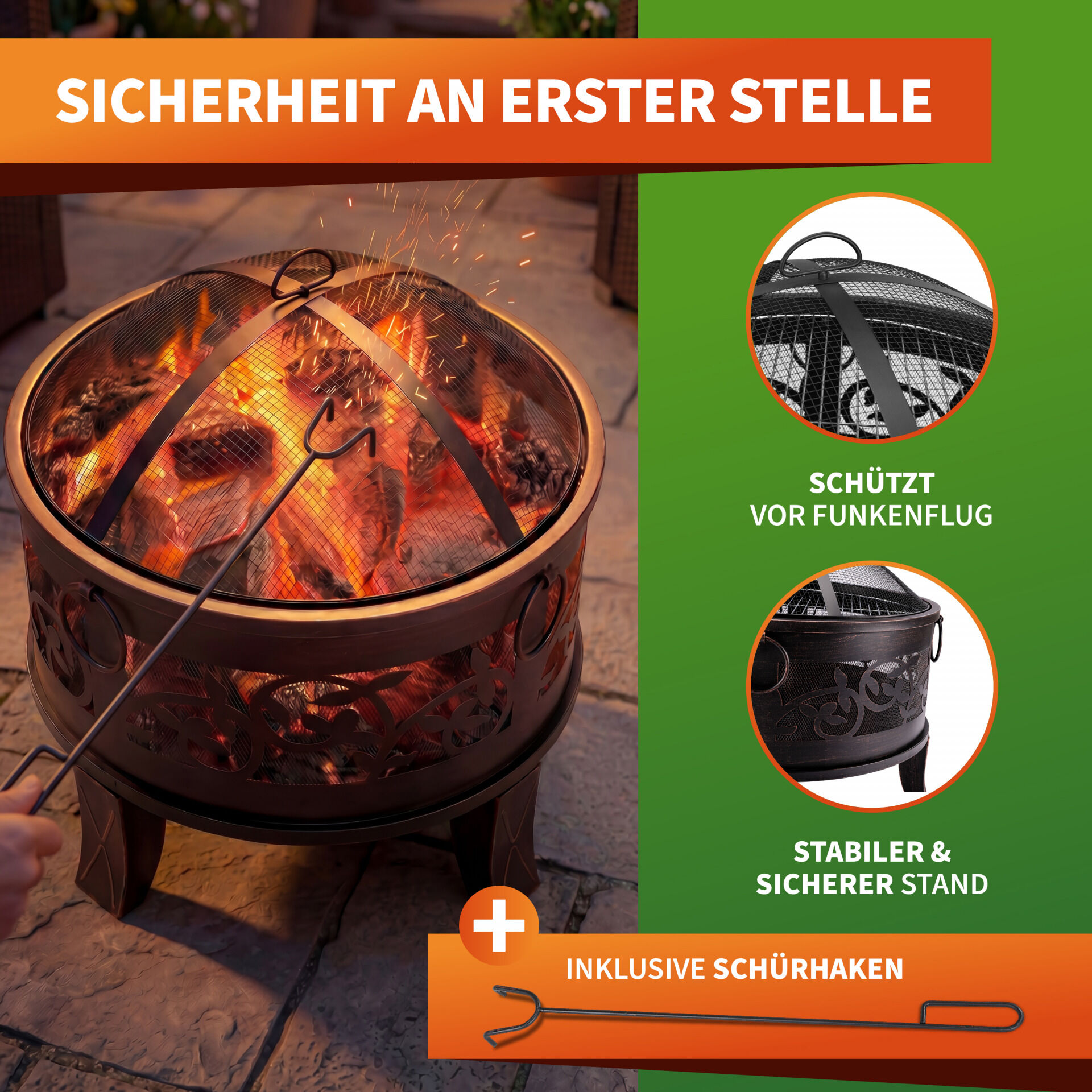 Feuerschale Stahl Ø66cm Antiklook