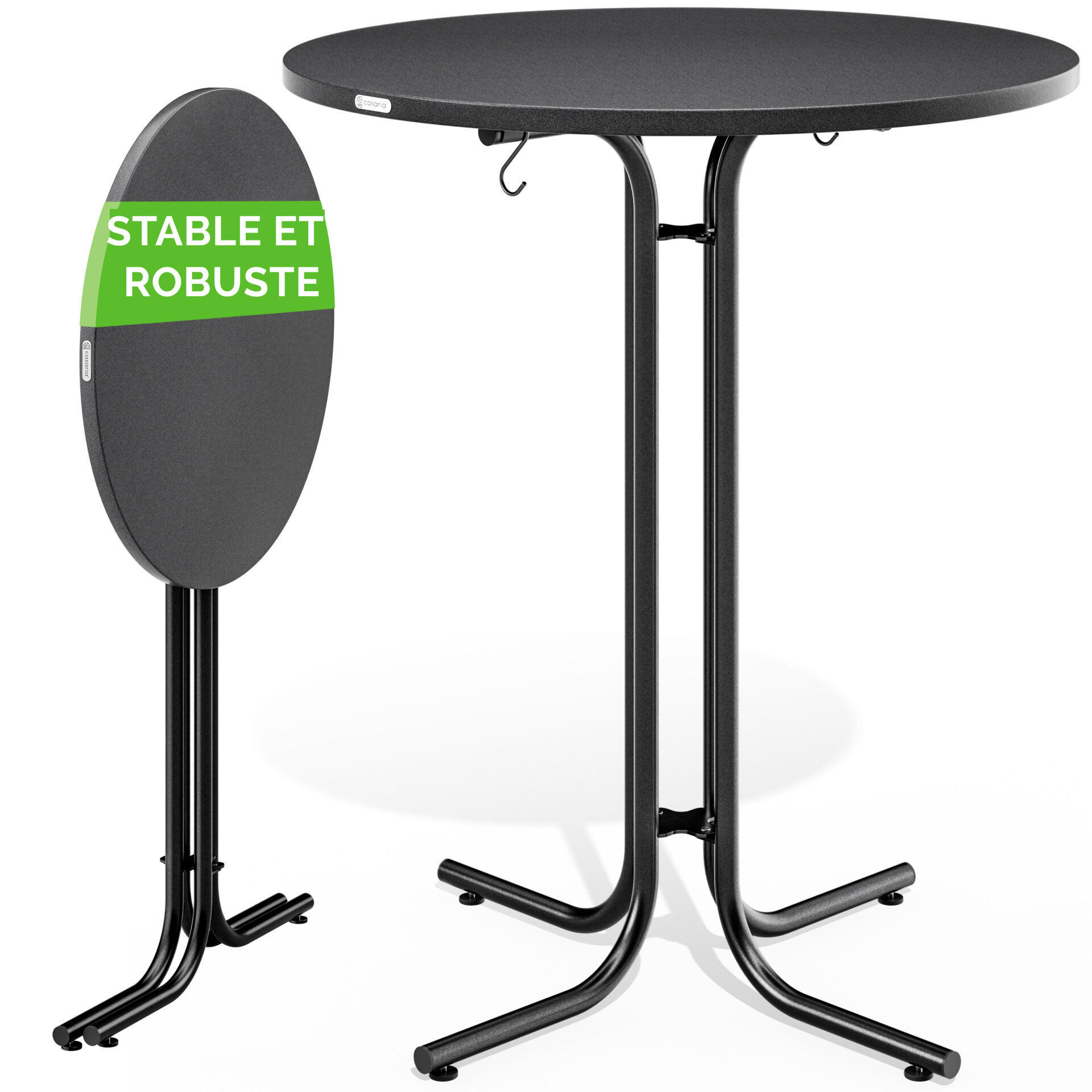 Stehtisch Grau Ø80x110cm klappbar Outdoor bis 70kg