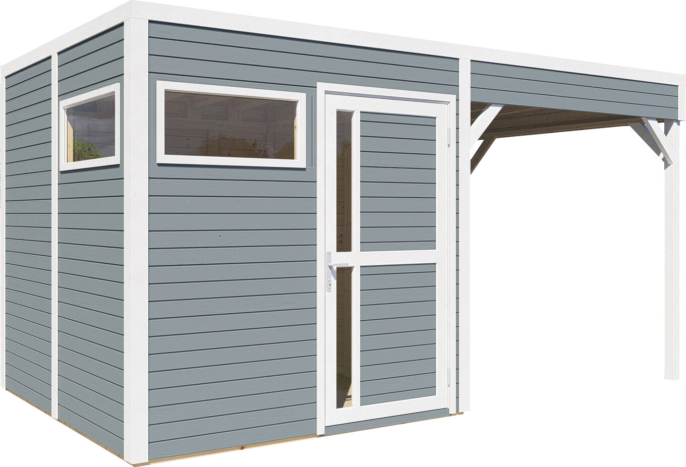 Gartenhaus Cubus 2 Lounge Hellgrau 449 x 234 cm