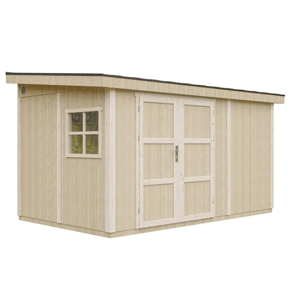 Pultdach Gartenhaus Norge 12 mit LP® SmartSide® M939 – 236 x 368 cm – 9 m2