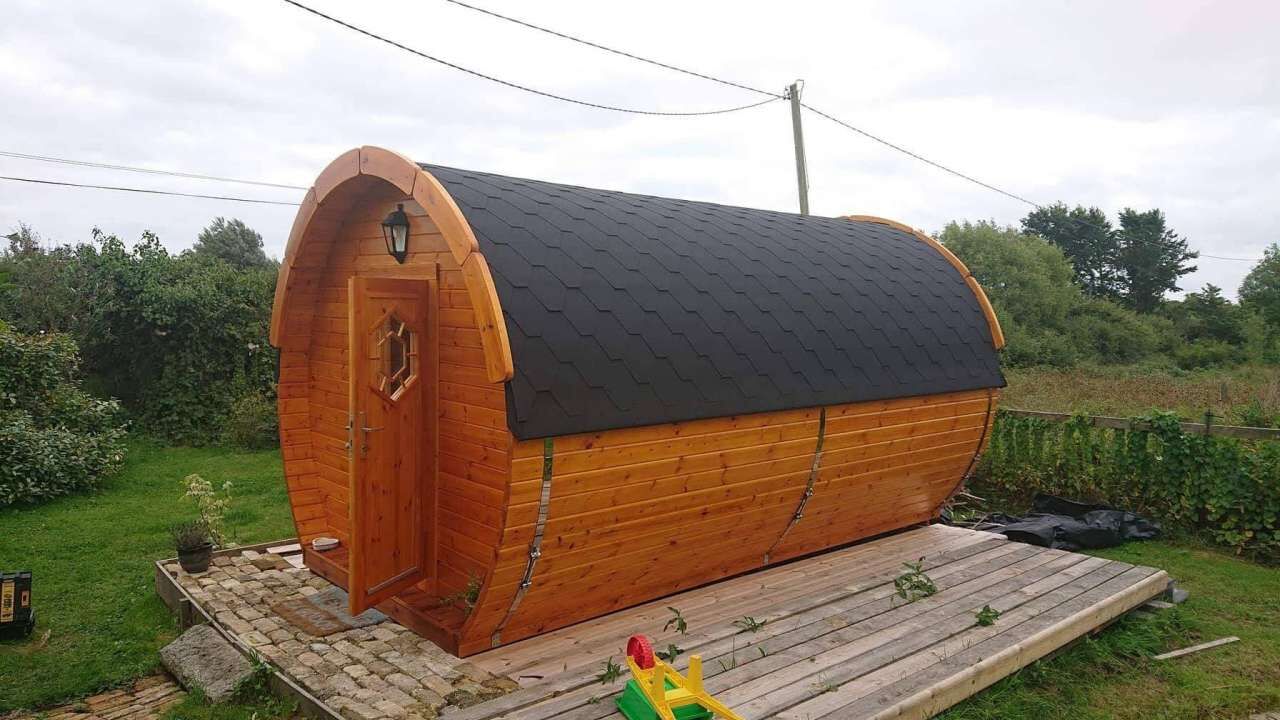 Camping Fass Oslo 300x480, schwarz - Hexagonal