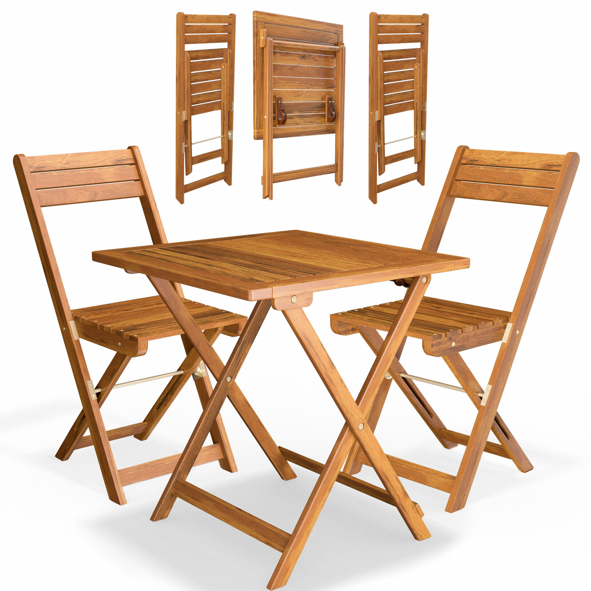 Garten-Sitzgruppe 3-tlg Akazienholz klappbar