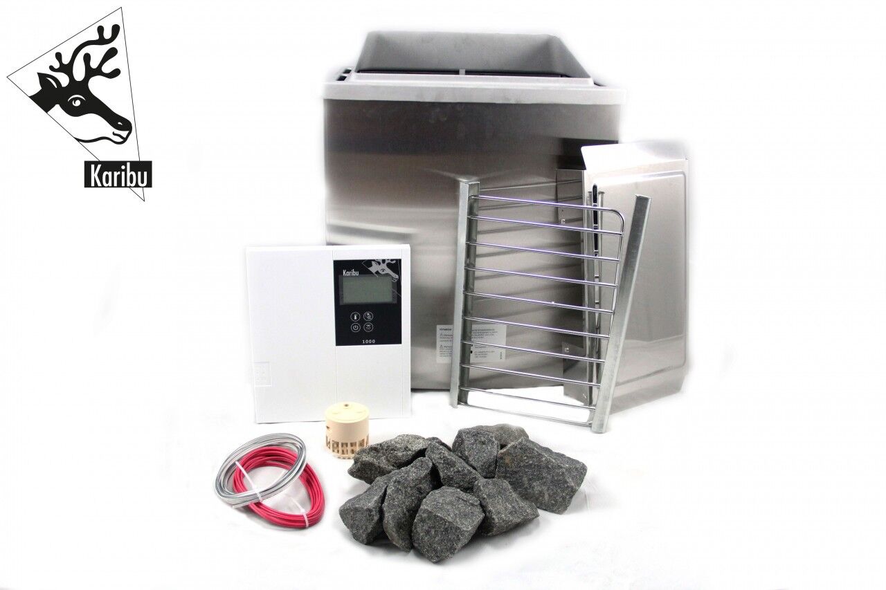 Saunaofen 9 kW mit externe Steuerung Classic und Steinen