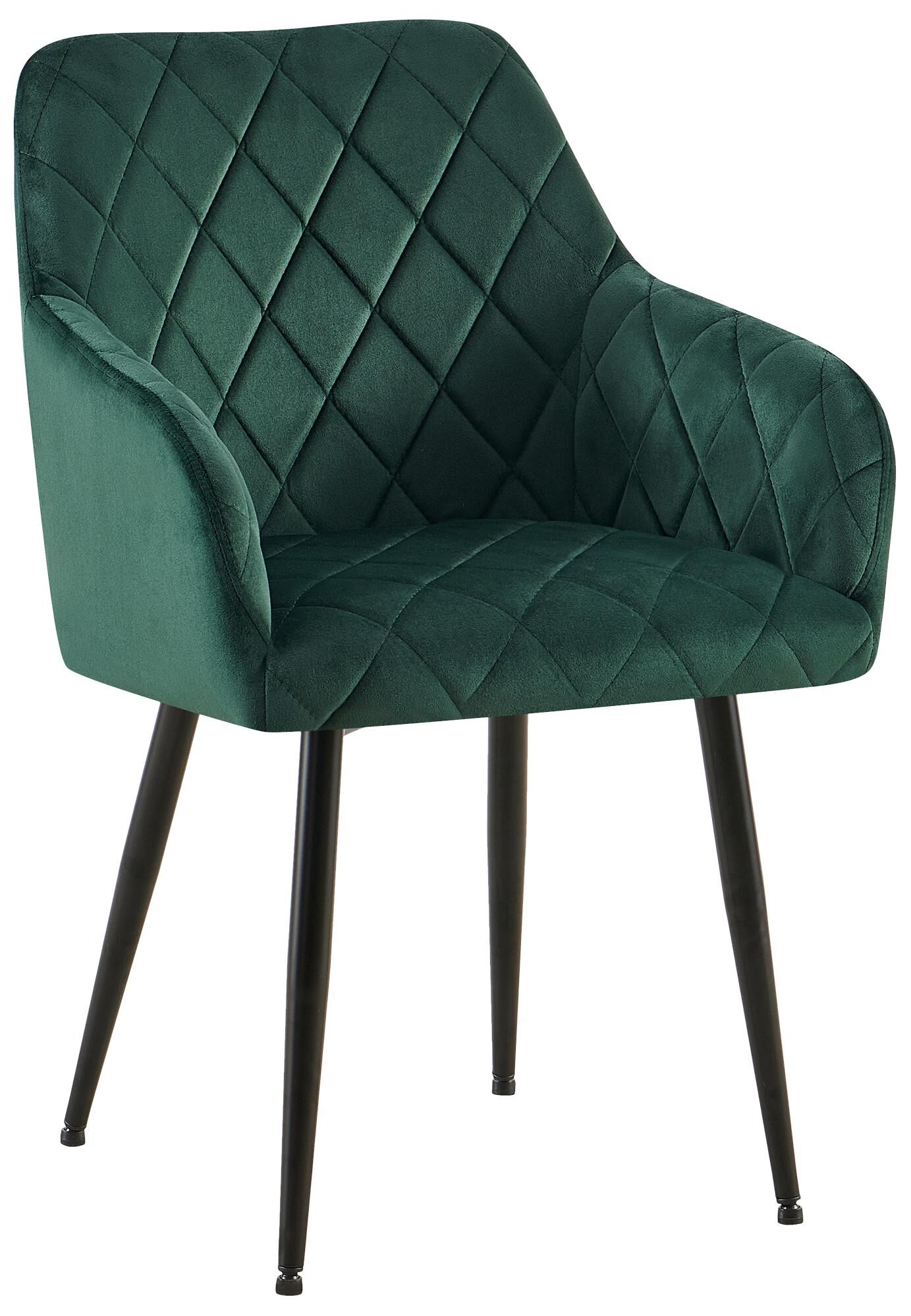 Esszimmerstuhl Monett Samt B, grün