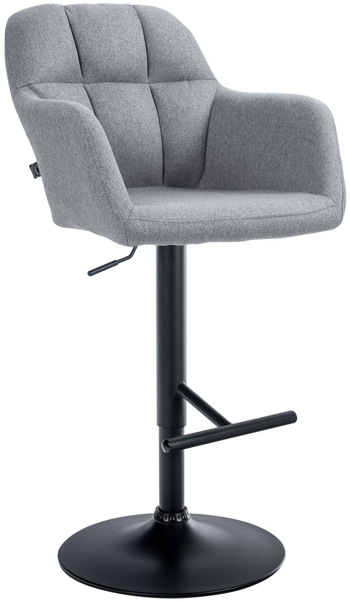 Barhocker Natoma Stoff schwarz, grau