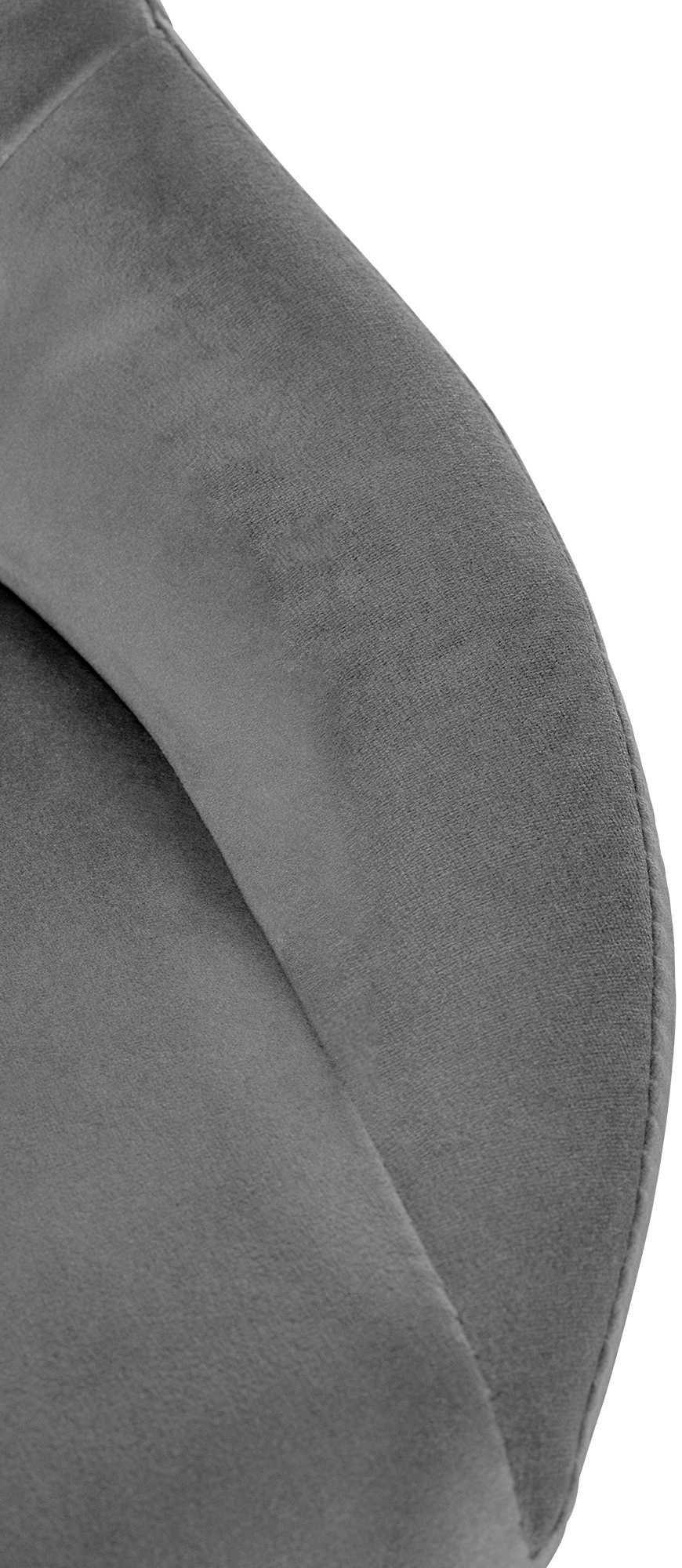 2er Set Barhocker Milet Samt W, dunkelgrau