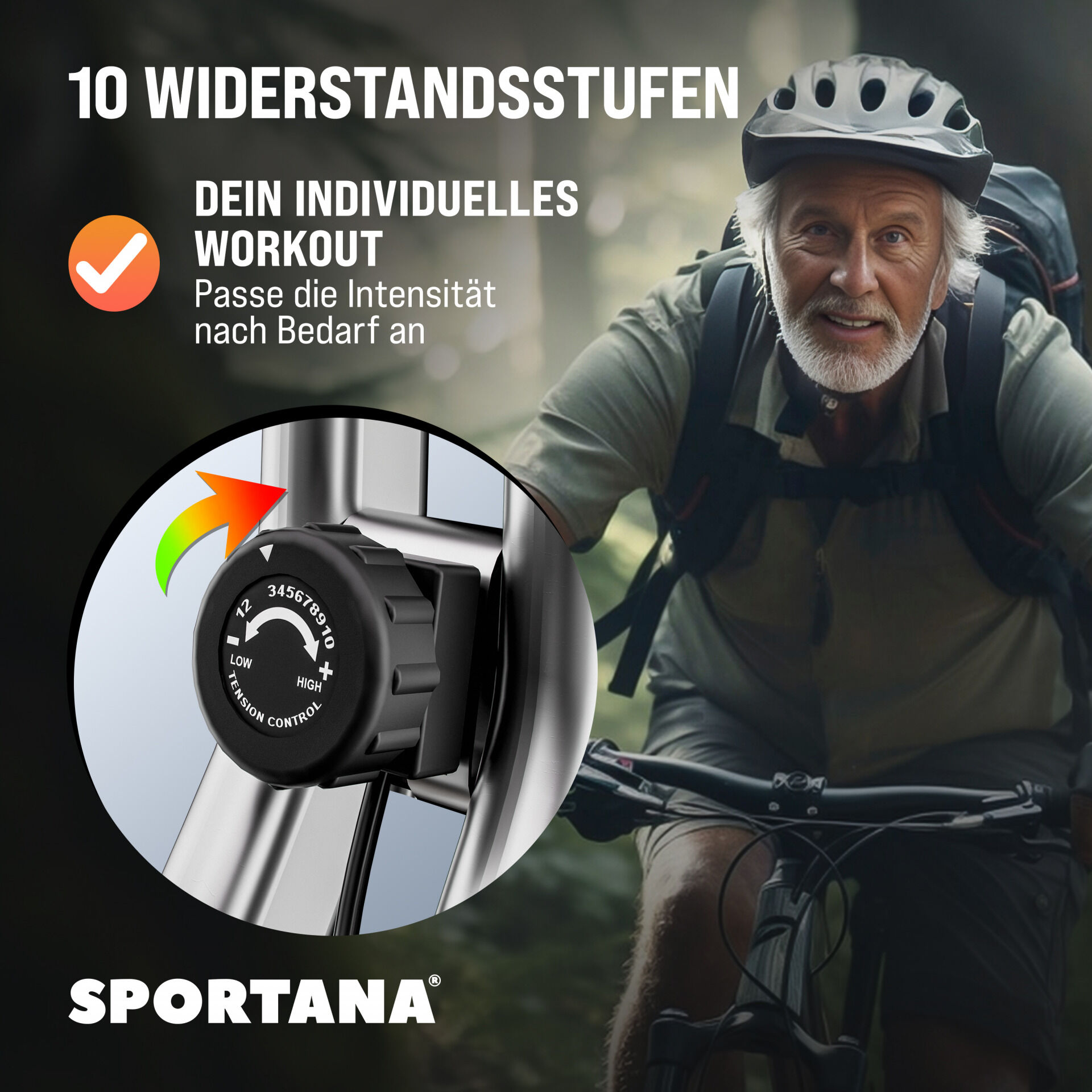 Heimtrainer Fahrrad Eagle2 71x44x110cm klappbar