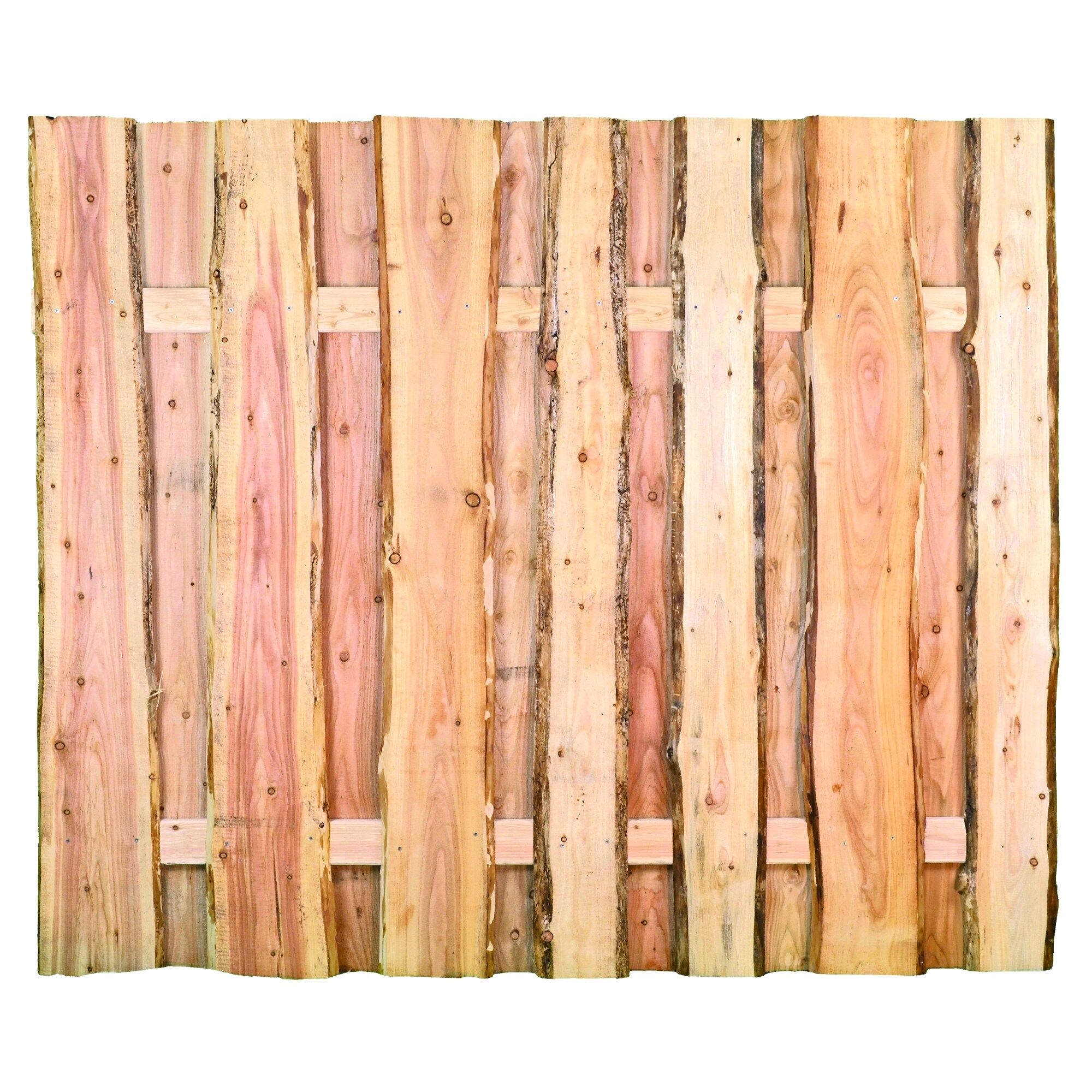 JÜTLAND-Serie Lärche, 180 x 150 cm, 180 x 150 cm, Riegel 30/80 mm, Bretter sägerau ca. 20mm mit Baumkante