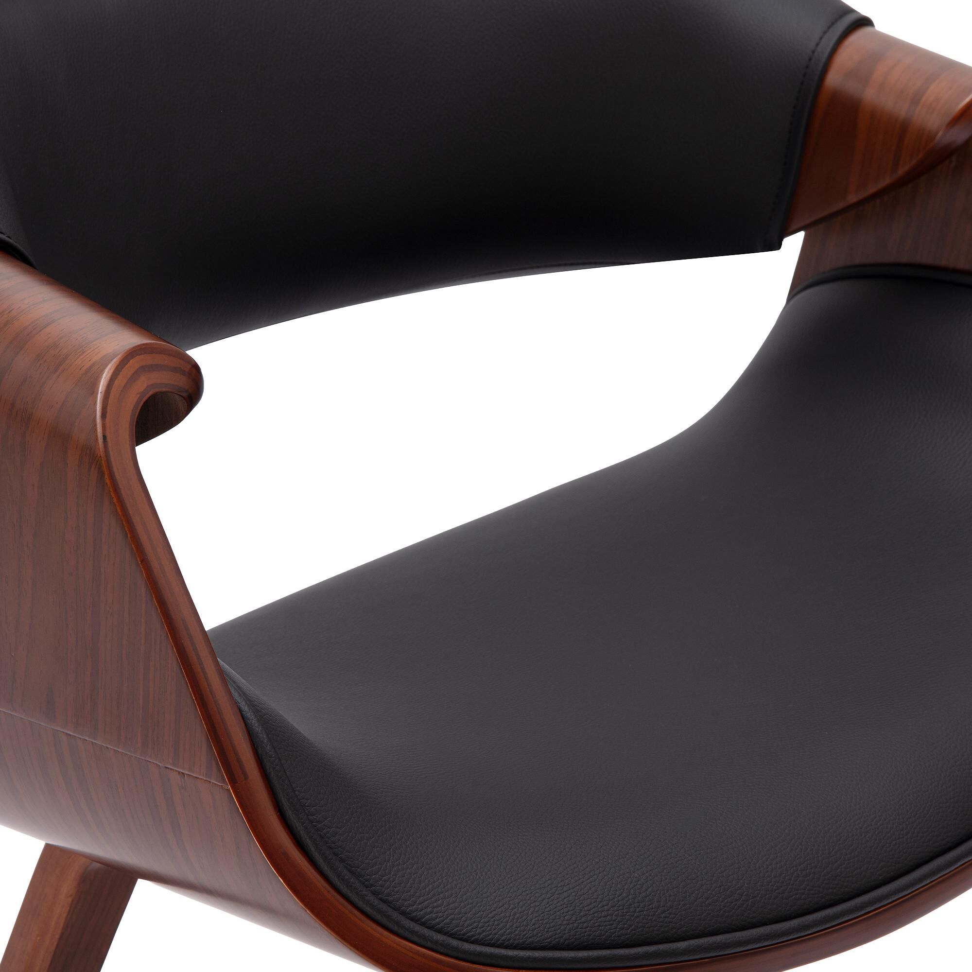 Esszimmerstuhl Maira Kunstleder, walnuss/schwarz