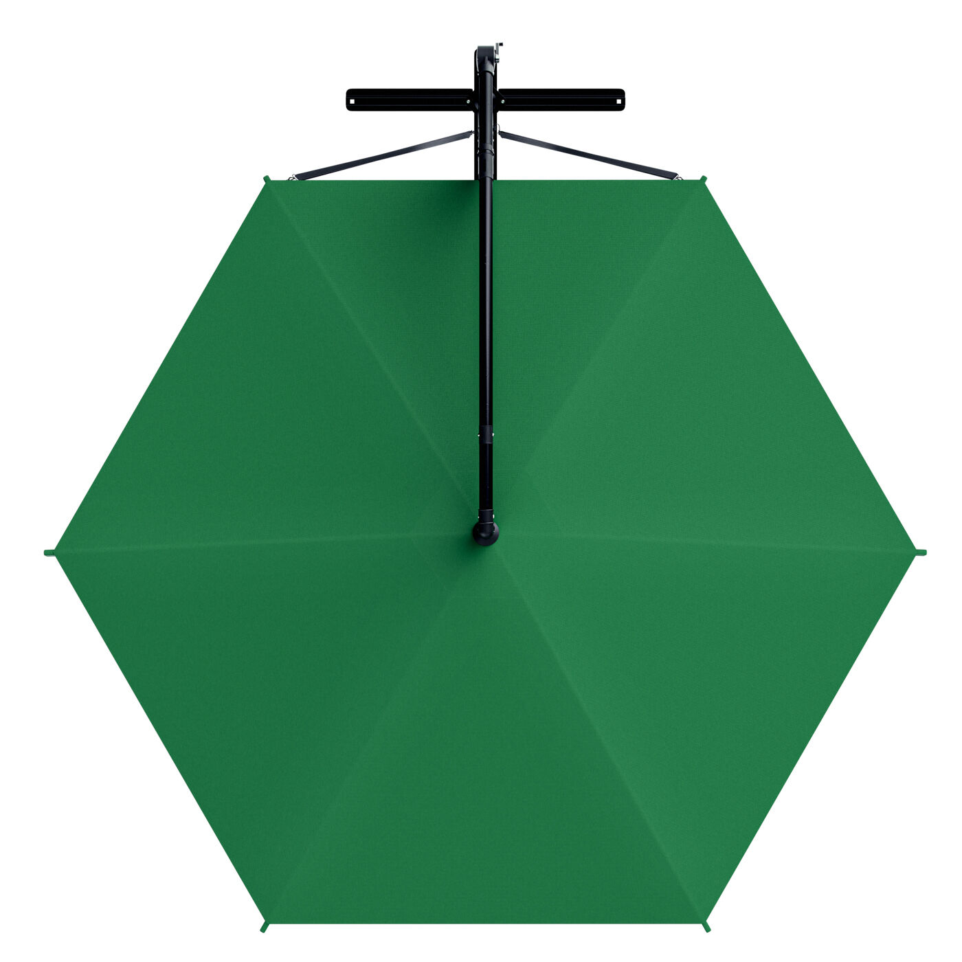 Ampelschirm Ø300cm Alu UV 50+ Kurbel + Fußkreuz Grün