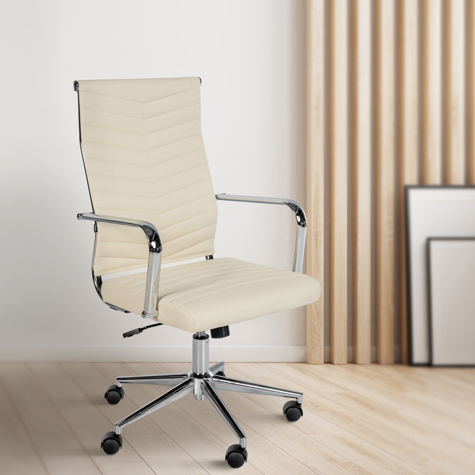 Bürostuhl Canby Kunstleder, creme