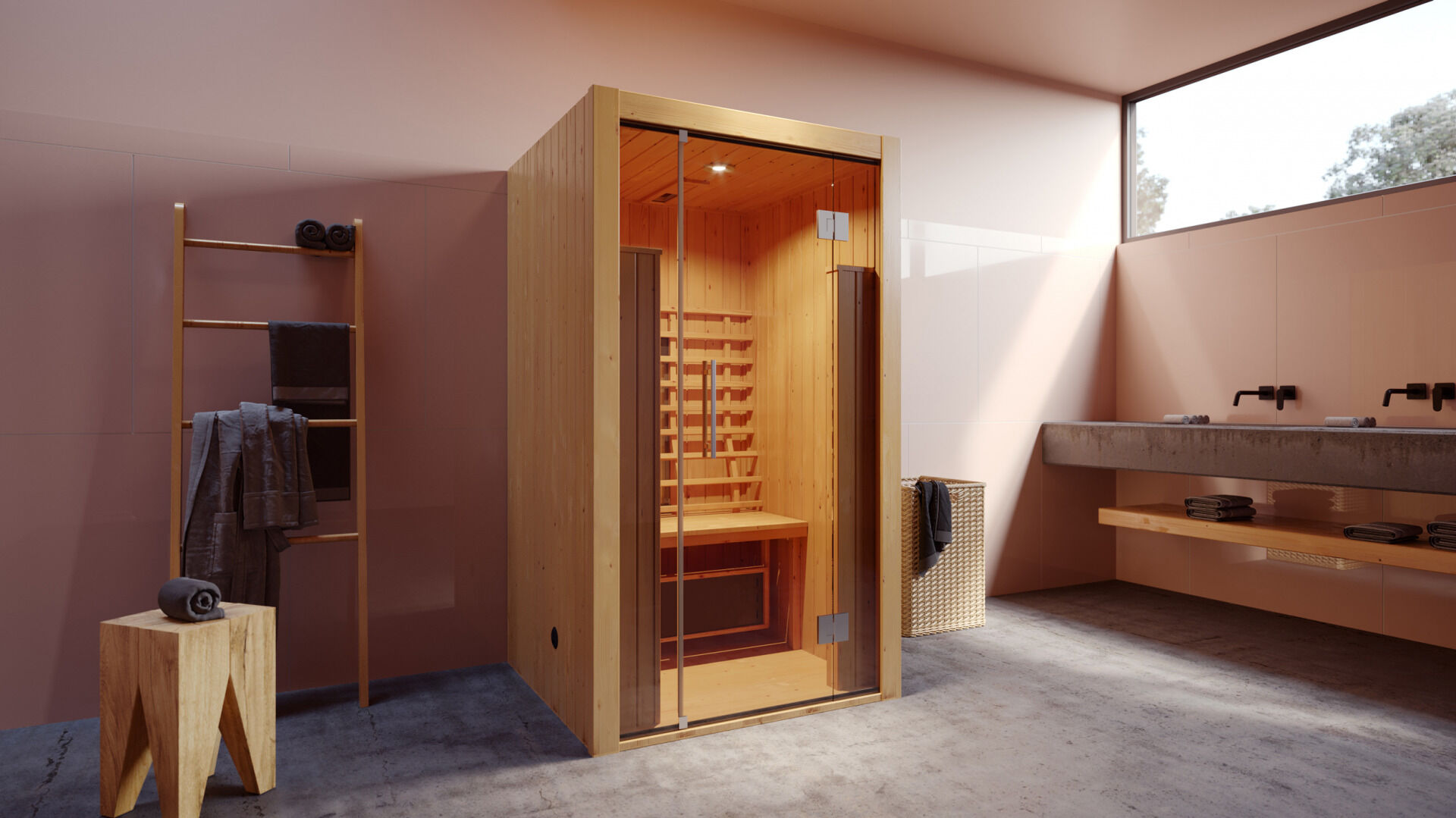 weka Infrarotkabine HAMINA 1 mit Glasfront