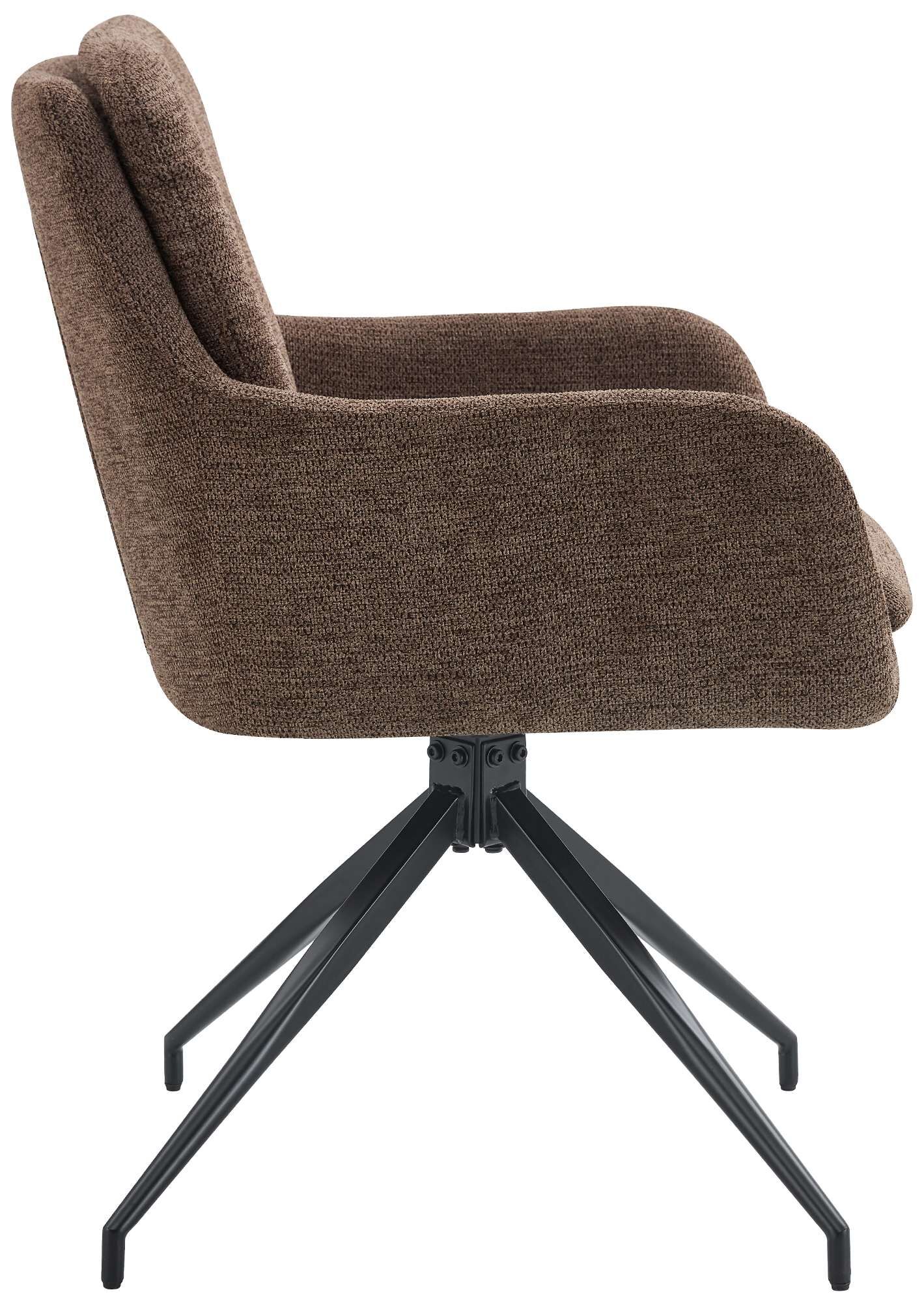 Esszimmerstuhl Pickett Stoff, braun