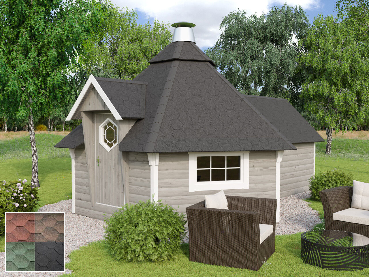 Grillkota Finnland Premium 12 mit Anbau