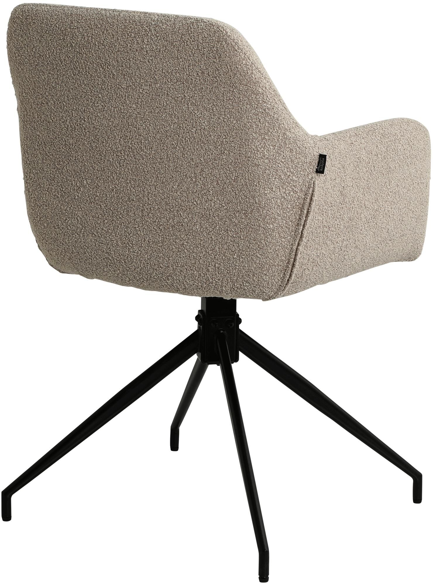 Esszimmerstuhl Merlinda Stoff Teddy, taupe