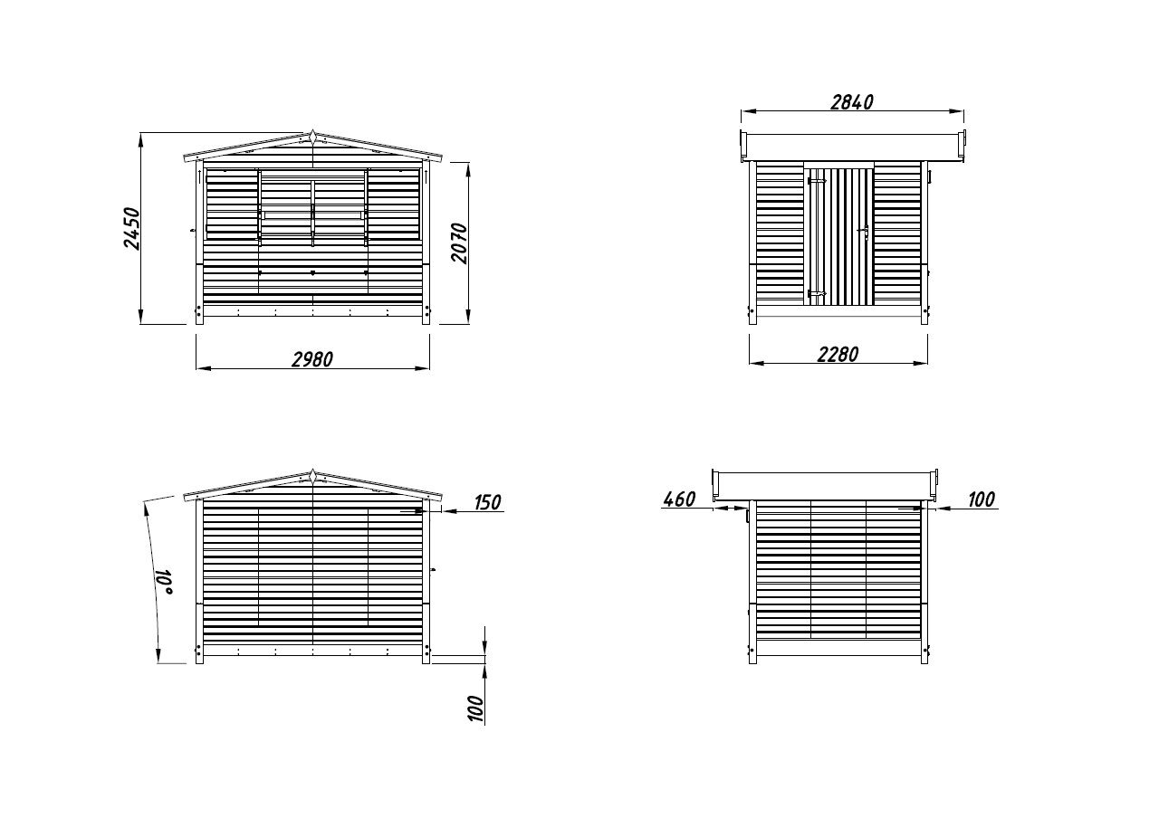 Palmako Marian 6,2 m2 - Klappbarer Marktstand