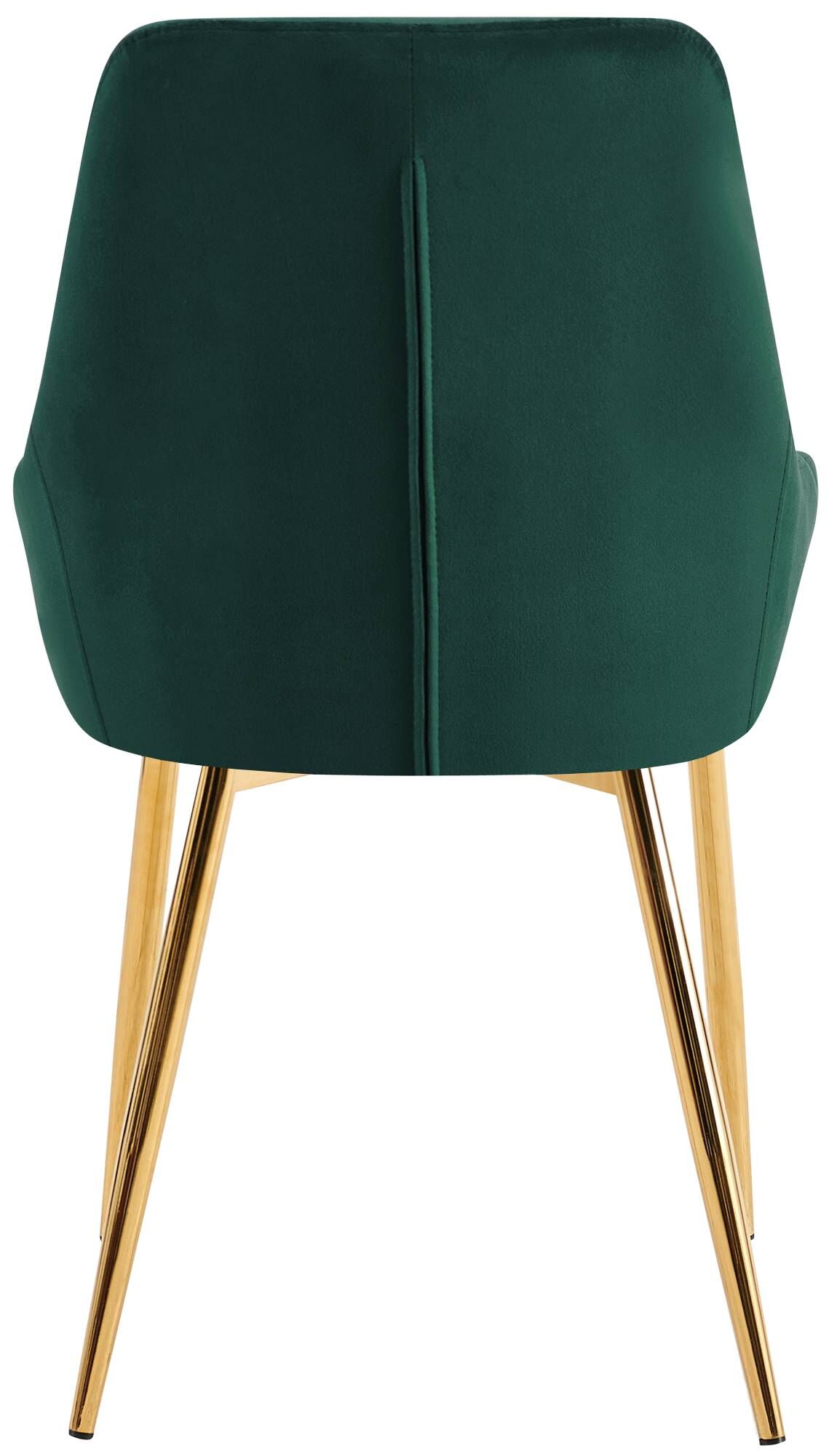 2er Set Esszimmerstuhl Elmira Samt gold, grün
