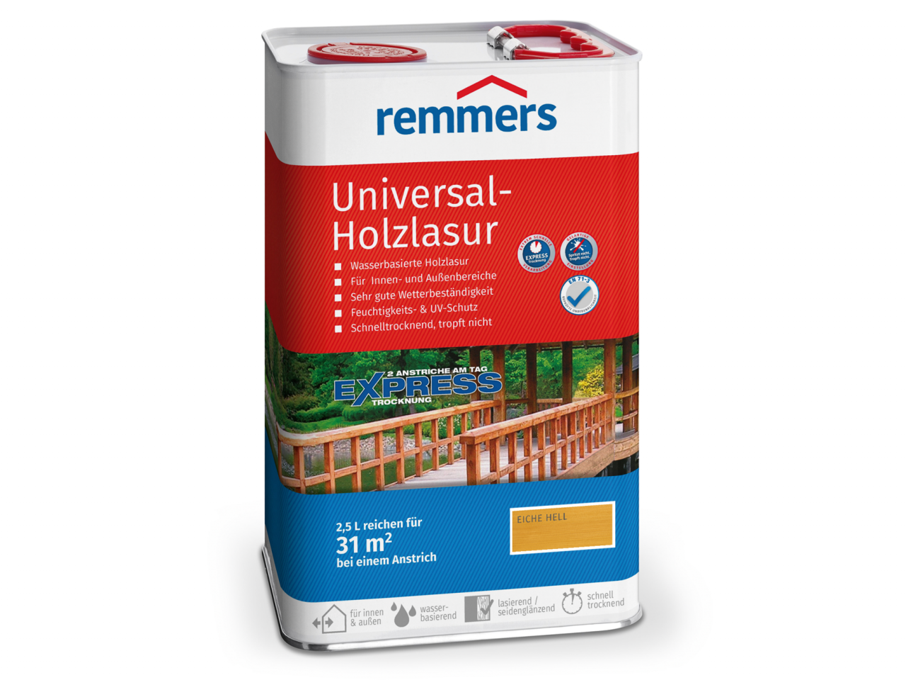 Remmers Universal-Holzlasur 2.50 l, eiche hell