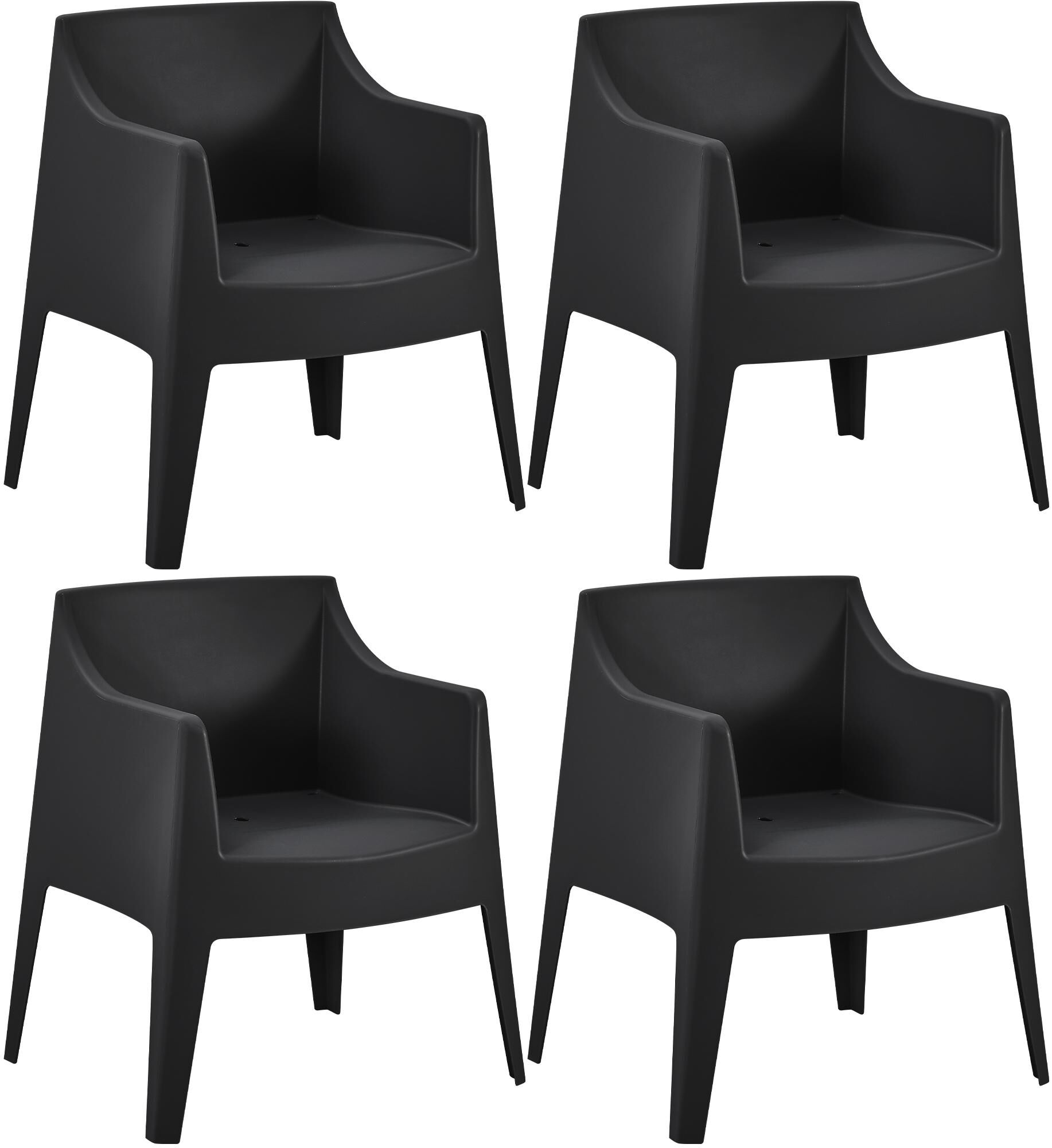 4er Set Stühle Bartal, schwarz