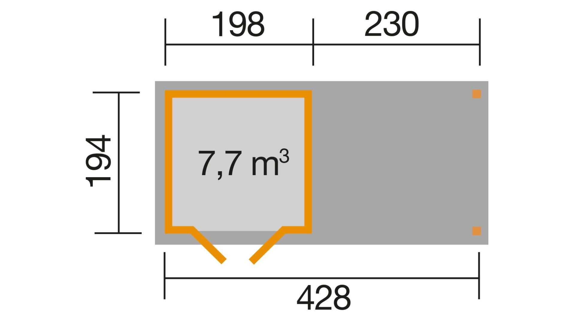 weka Gartenhaus 321 B 4,5x2,4m