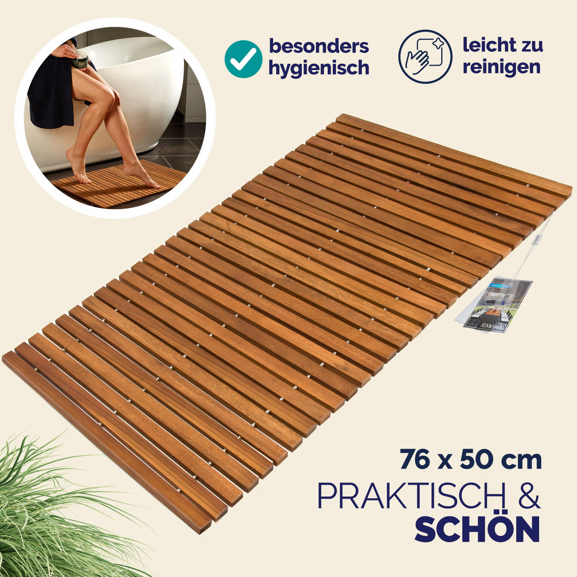 Badematte 76x50cm Akazie FSC®-zertifiziert