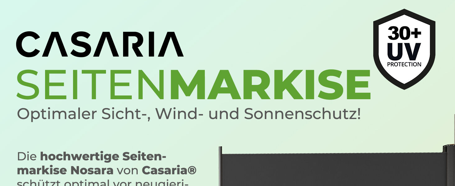 Seitenmarkise Nosara Anthrazit 160x300cm ausziehbar