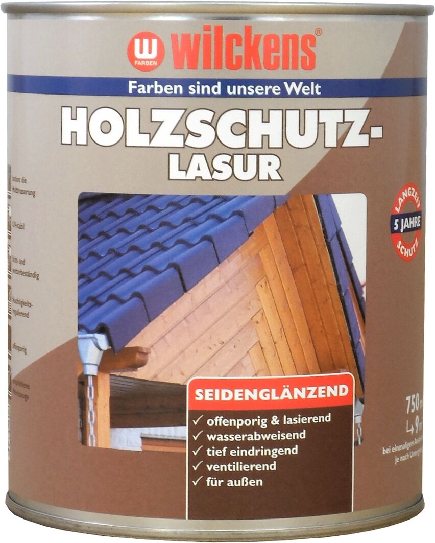 Wilckens Holzschutzlasur seidenglänzend 0.75l, palisander
