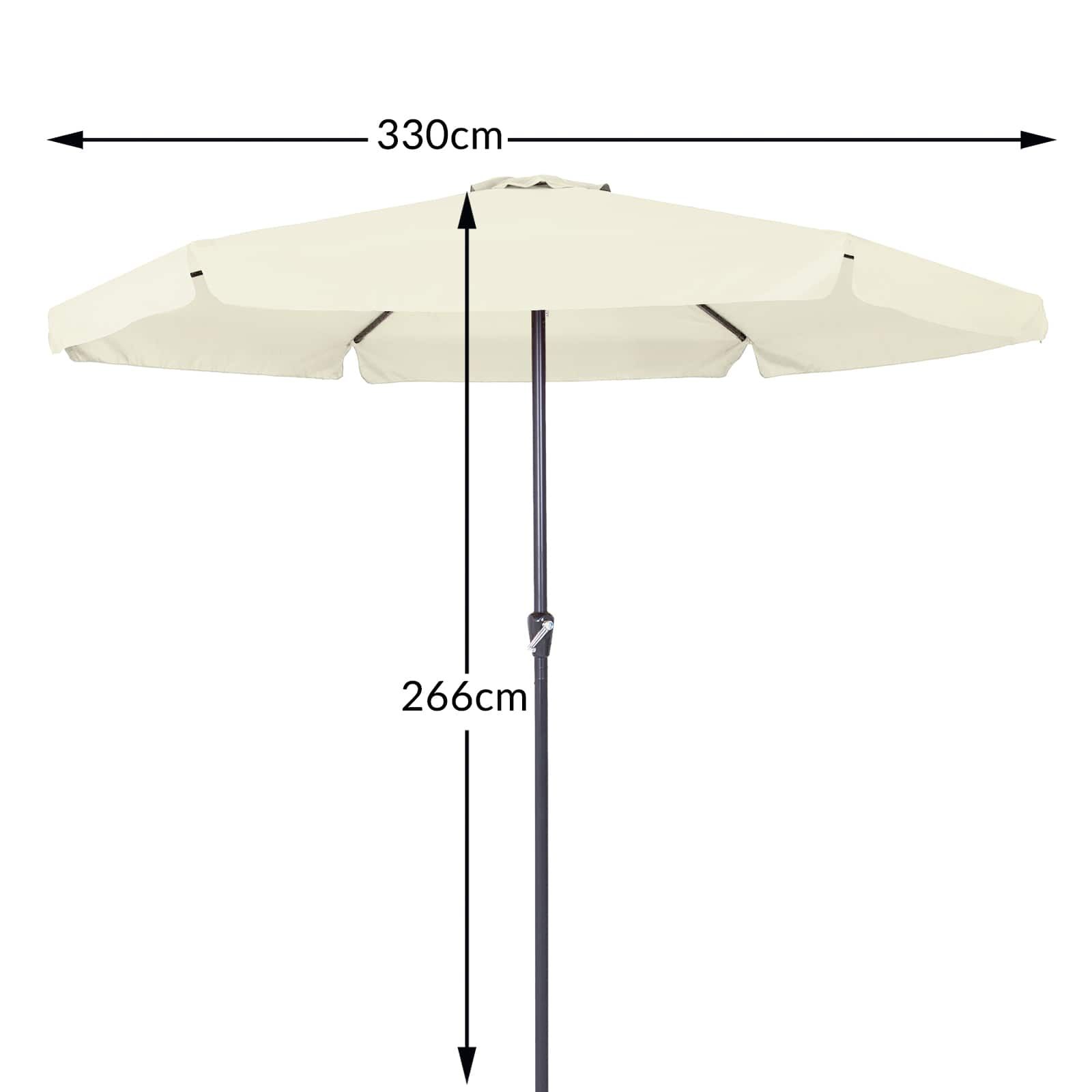 Sonnenschirm Maui Beige Ø330cm UV-Schutz 80+