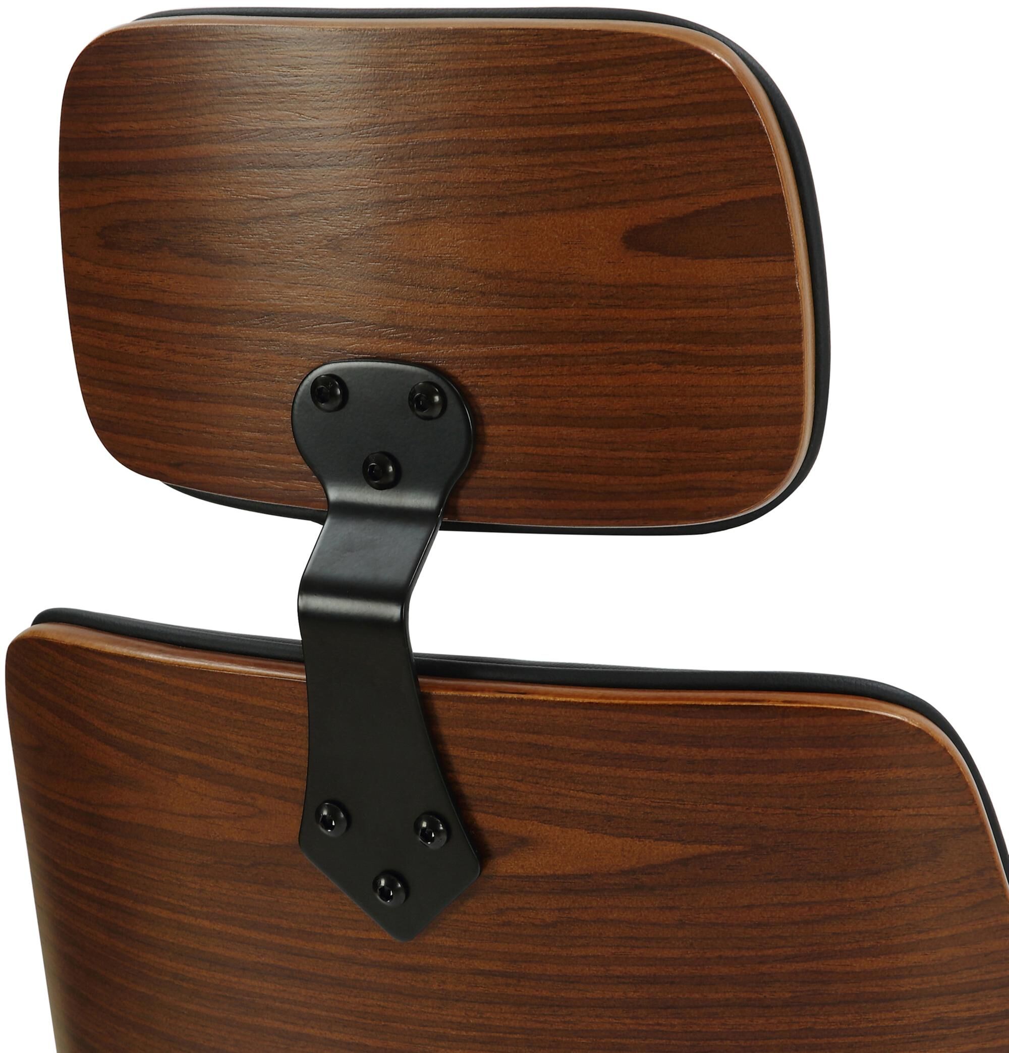 Bürostuhl Lugo Kunstleder, walnuss/schwarz