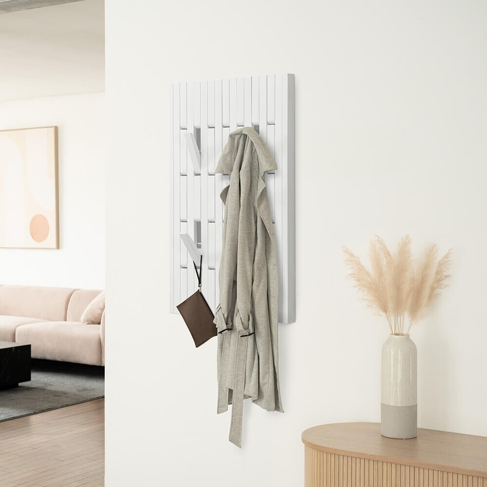 Garderobenpaneel QUEST Weiß - 55 x 4 x 105 cm