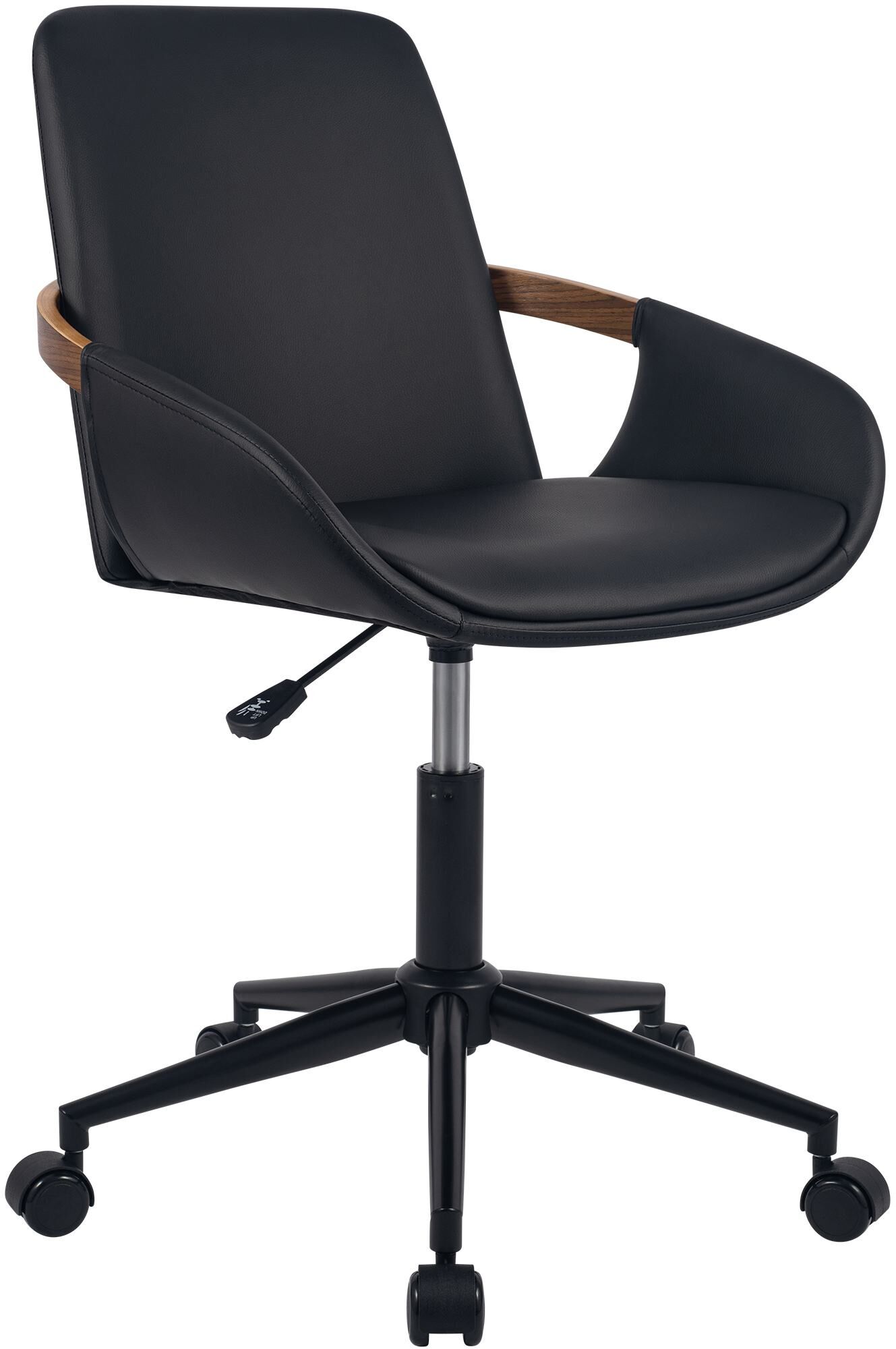 Bürostuhl Daina Kunstleder, walnuss/schwarz