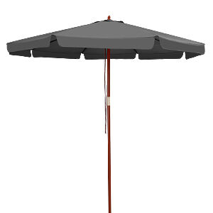 Sonnenschirm Anthrazit Holz Ø330cm UV-Schutz 80+