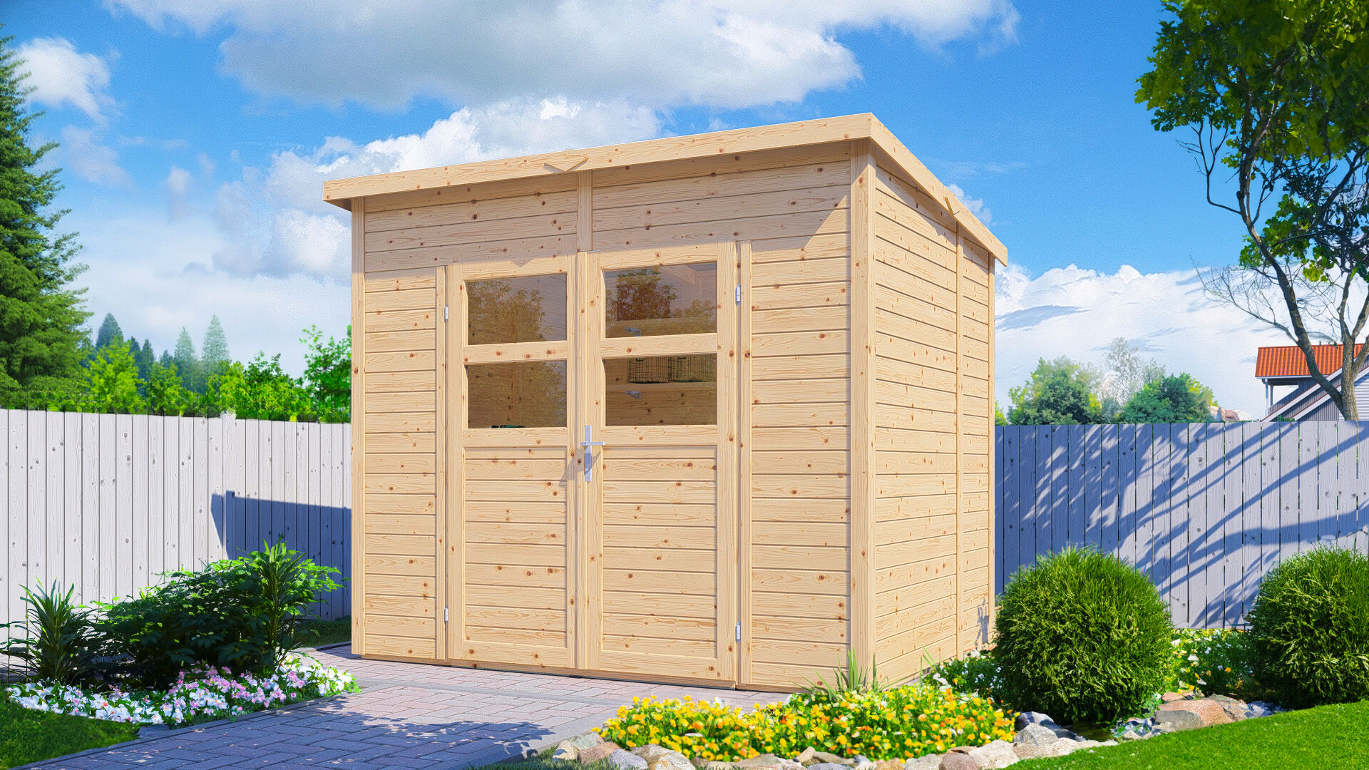 Gartenhaus Felix 2 naturbelassen 239 x 181 cm