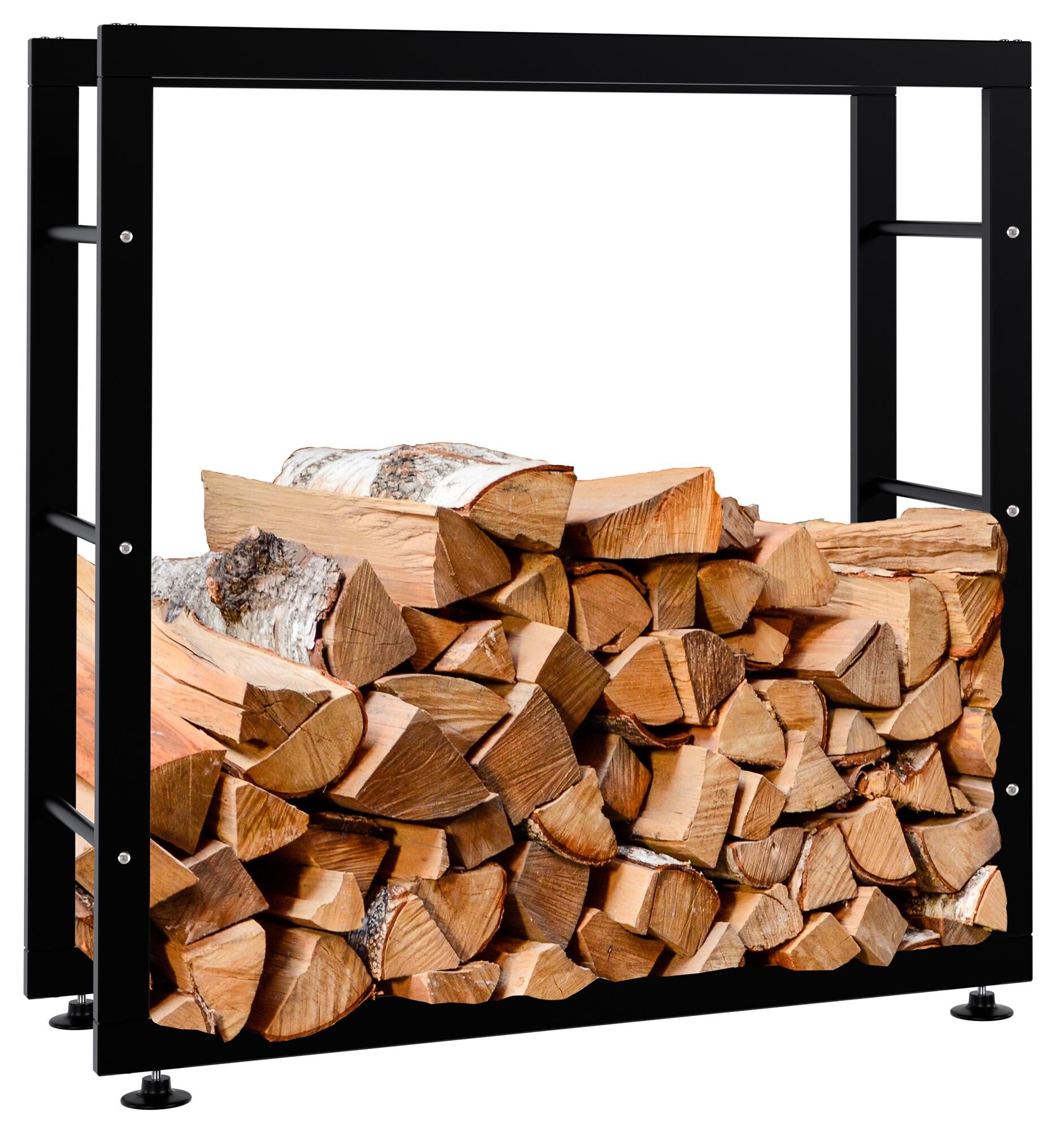 Kaminholzständer Keri V2 25x80x80, schwarz