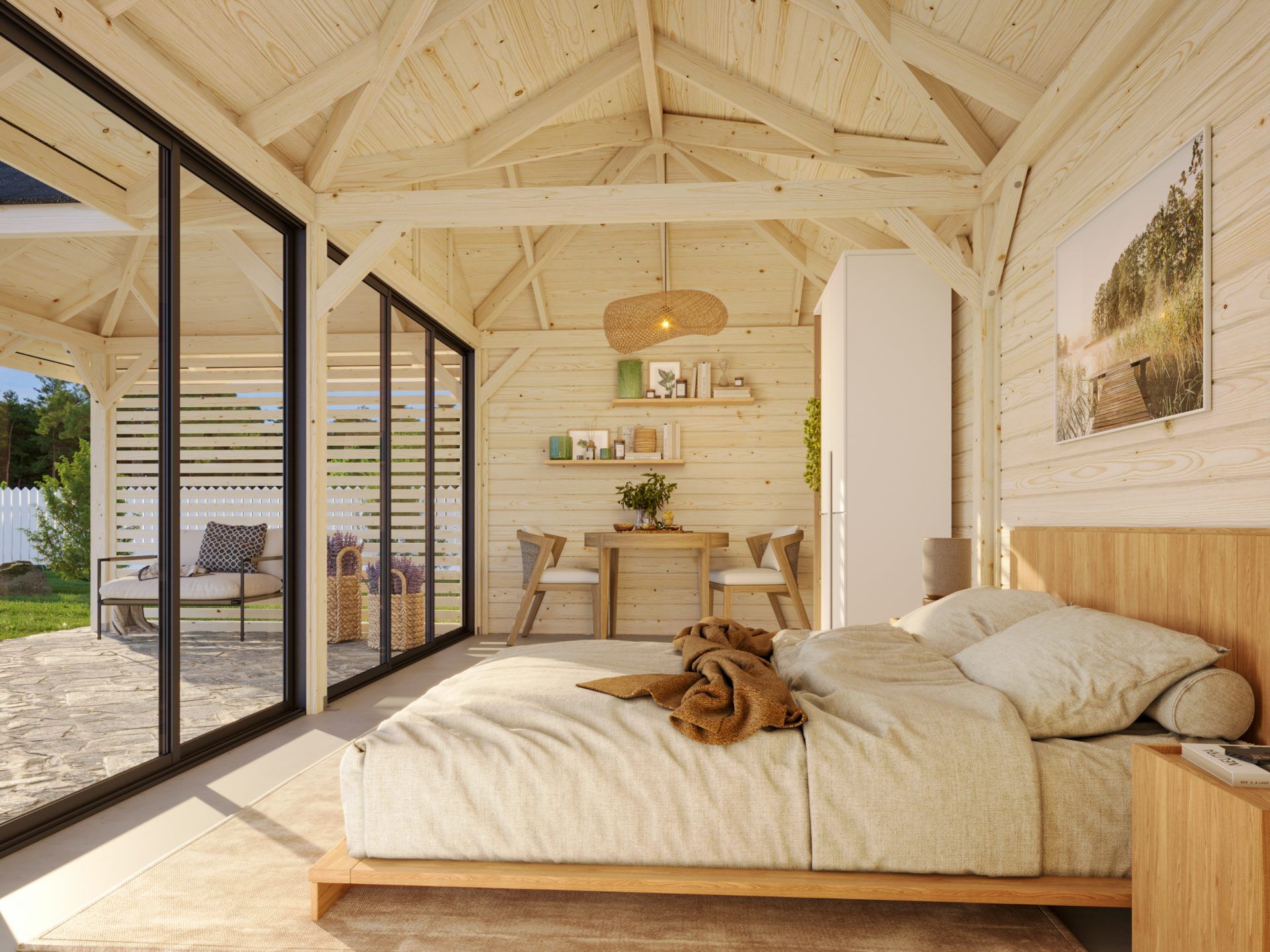 Palmako Pavillon Bianca 24,9 m² Set 513 Slide Plus