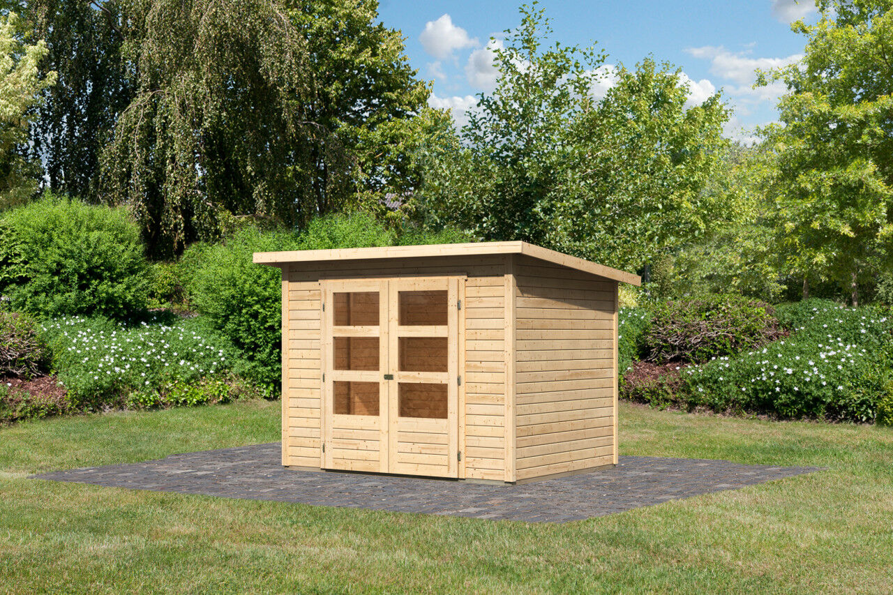 Pultdach Gartenhaus Stockach 3 natur