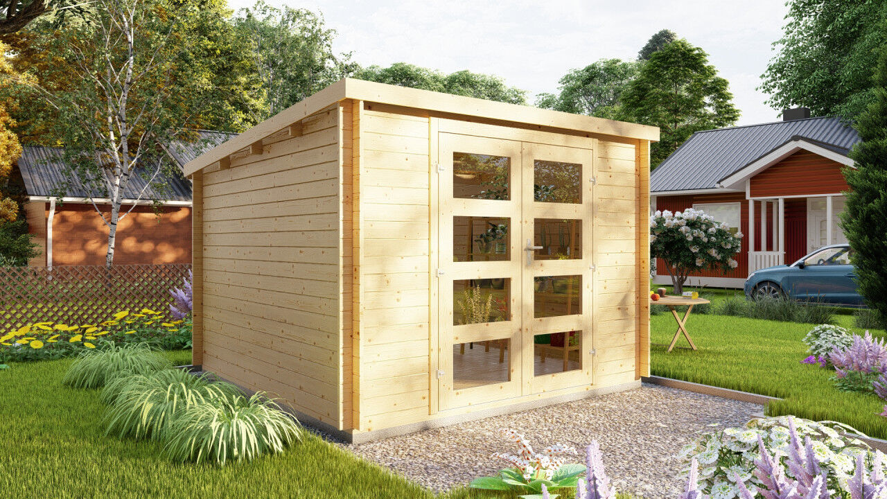 Gartenhaus Flachdach 3x2,4 Funny 1