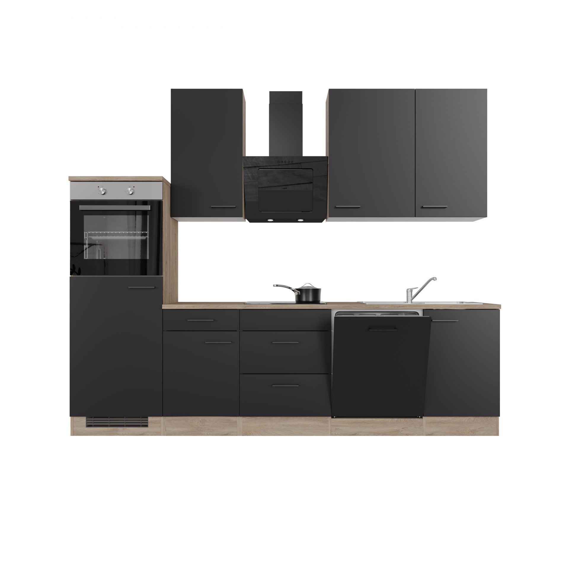 Küchenzeile Capri 280 cm mit E-Geräten