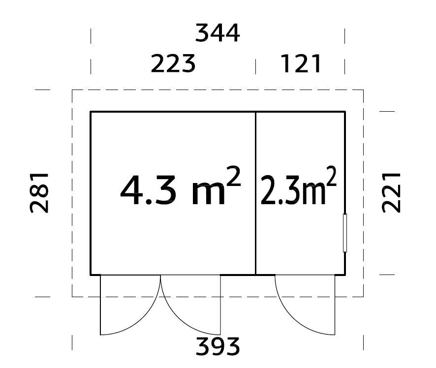 Palmako Gerätehaus Kalle 6,6 m²